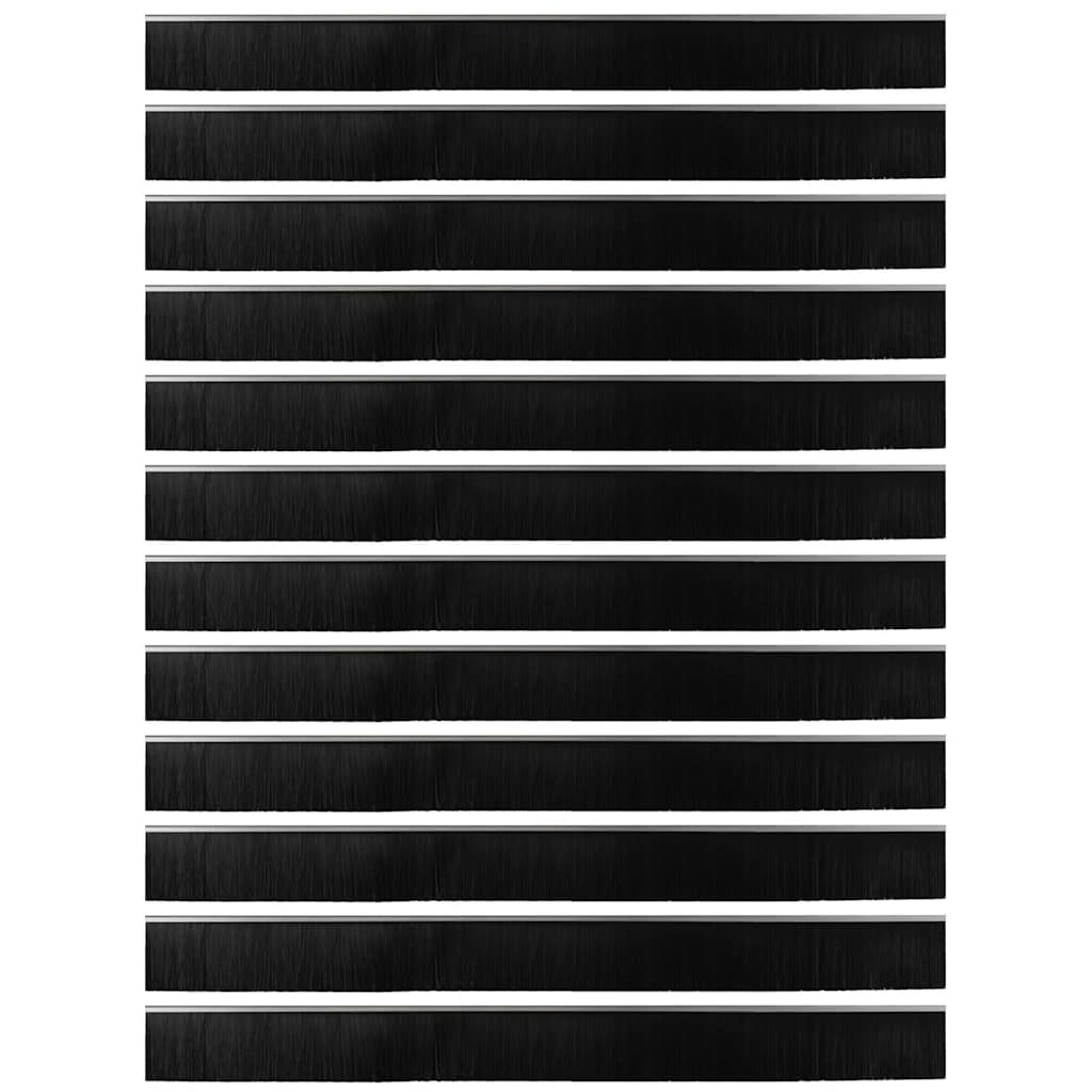 Schroefbare Deurborstelafsluitingen 12 pcs Zilver 100 cm is nu te koop bij PeponiXL, paradijselijk wonen!