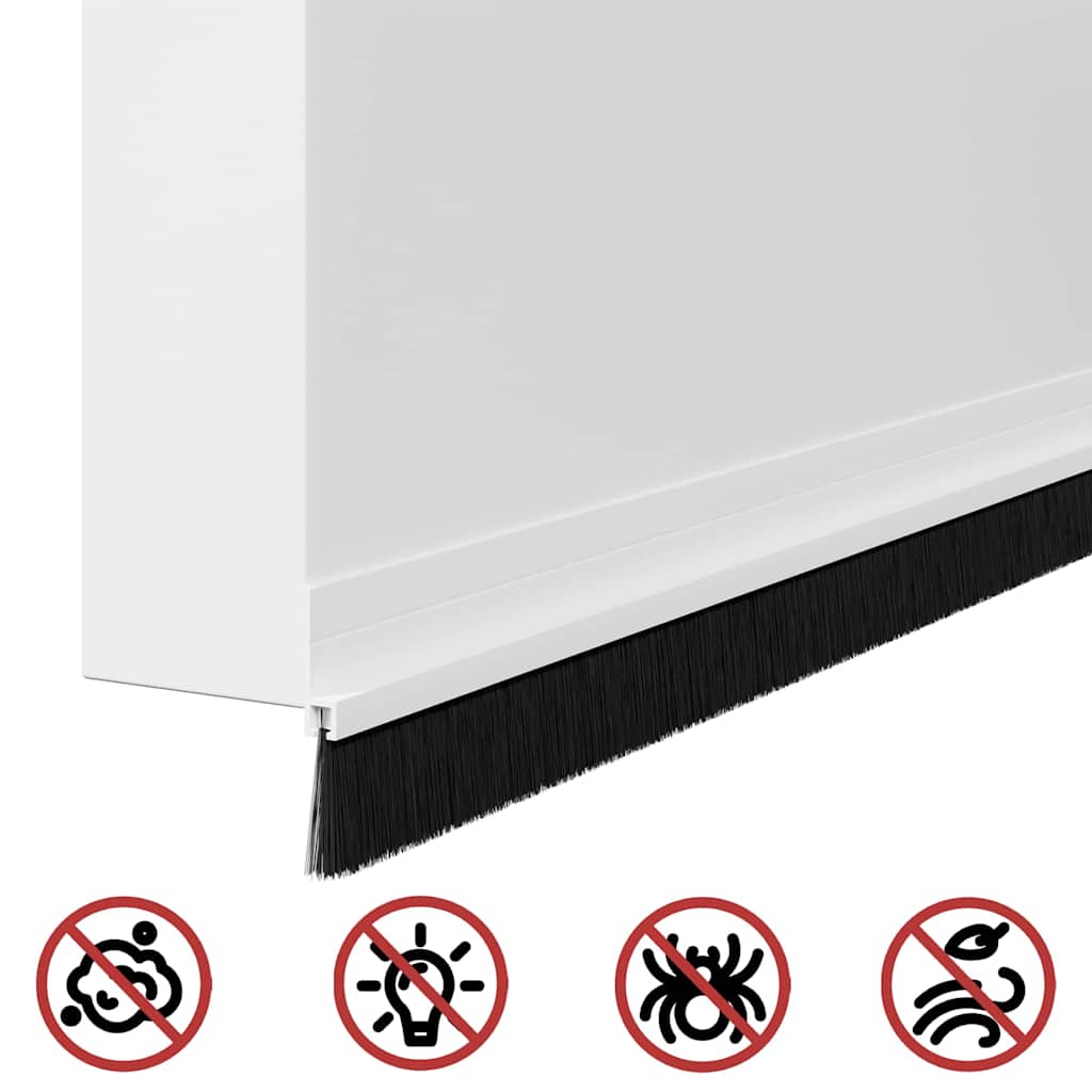 Zelfklevende Deurborstels 2 pcs Wit 100 cm Aluminium Legering is nu te koop bij PeponiXL, paradijselijk wonen!