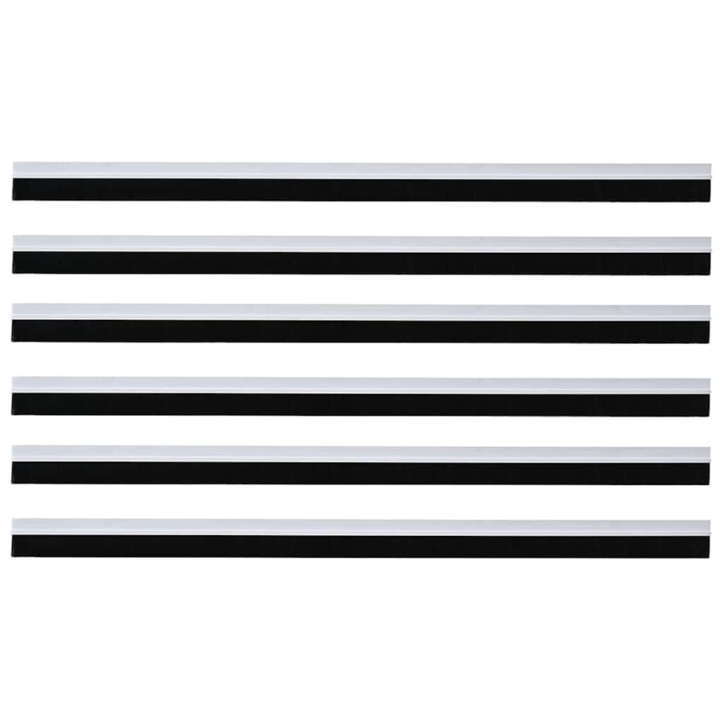 Zelfklevende Deurborstels 6 pcs Wit 100 cm Aluminium Legering is nu te koop bij PeponiXL, paradijselijk wonen!