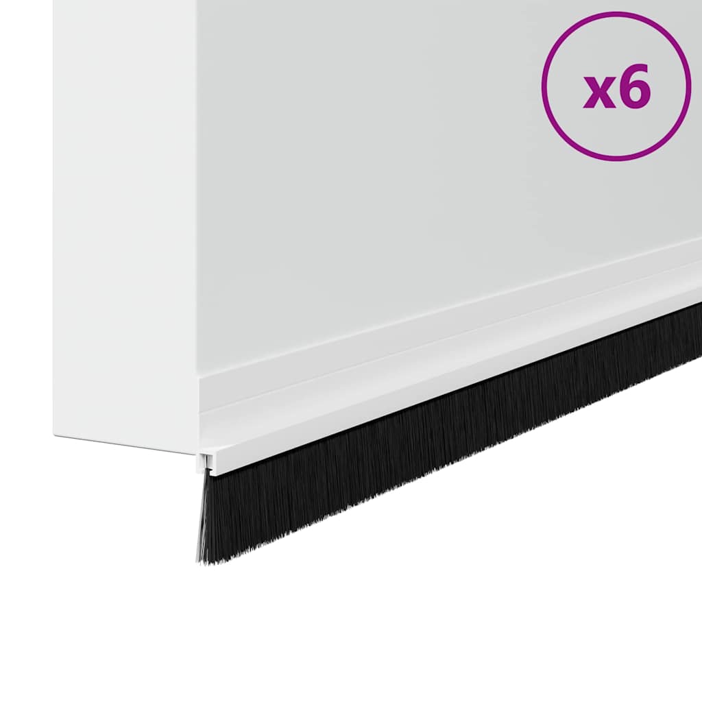 Zelfklevende Deurborstels 6 pcs Wit 100 cm Aluminium Legering is nu te koop bij PeponiXL, paradijselijk wonen!