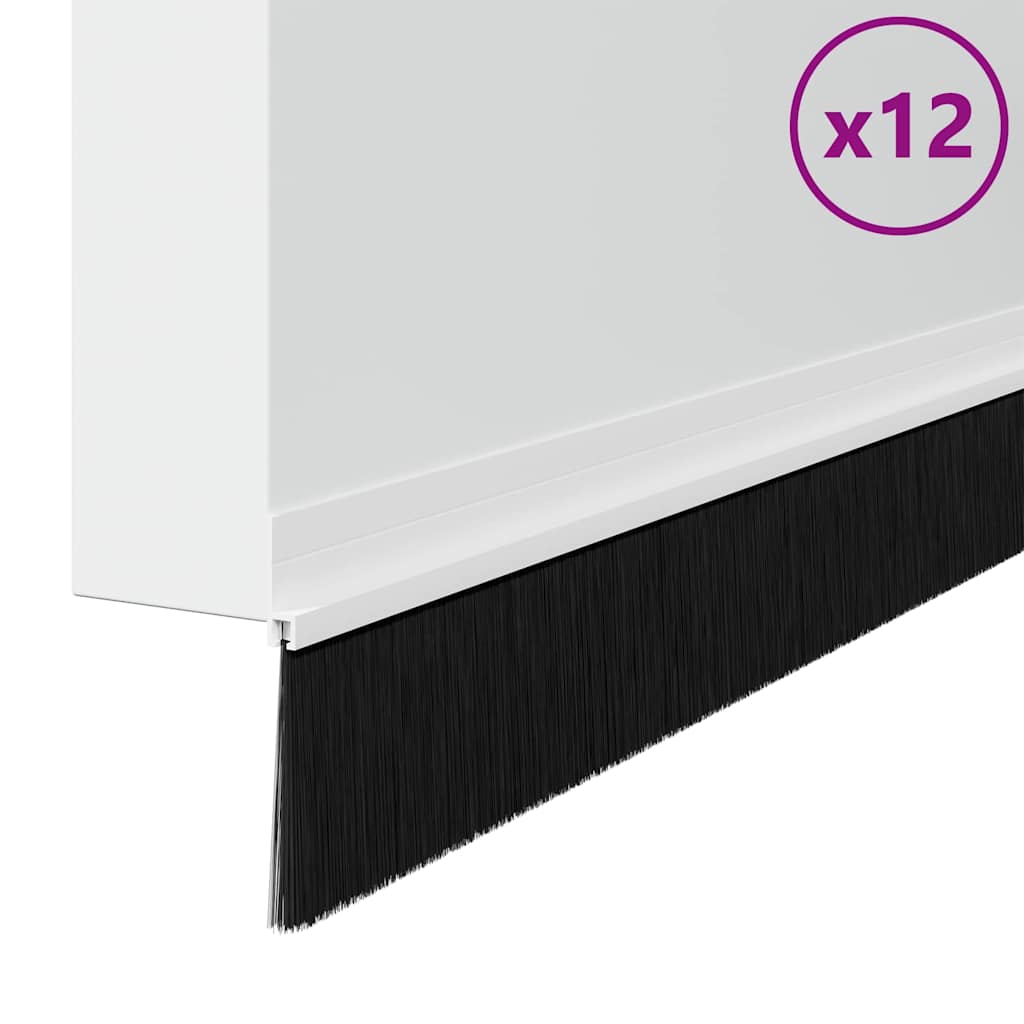 Zelfklevende Deurborstels 12 pcs Wit 100 cm Aluminium Legering is nu te koop bij PeponiXL, paradijselijk wonen!