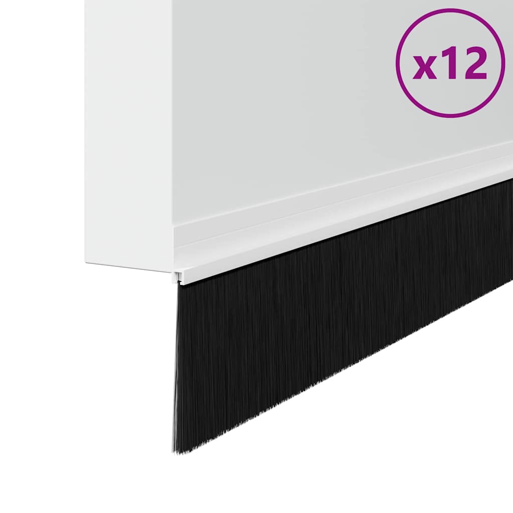 Zelfklevende Deurborstels 12 pcs Wit 100 cm Aluminium Legering is nu te koop bij PeponiXL, paradijselijk wonen!