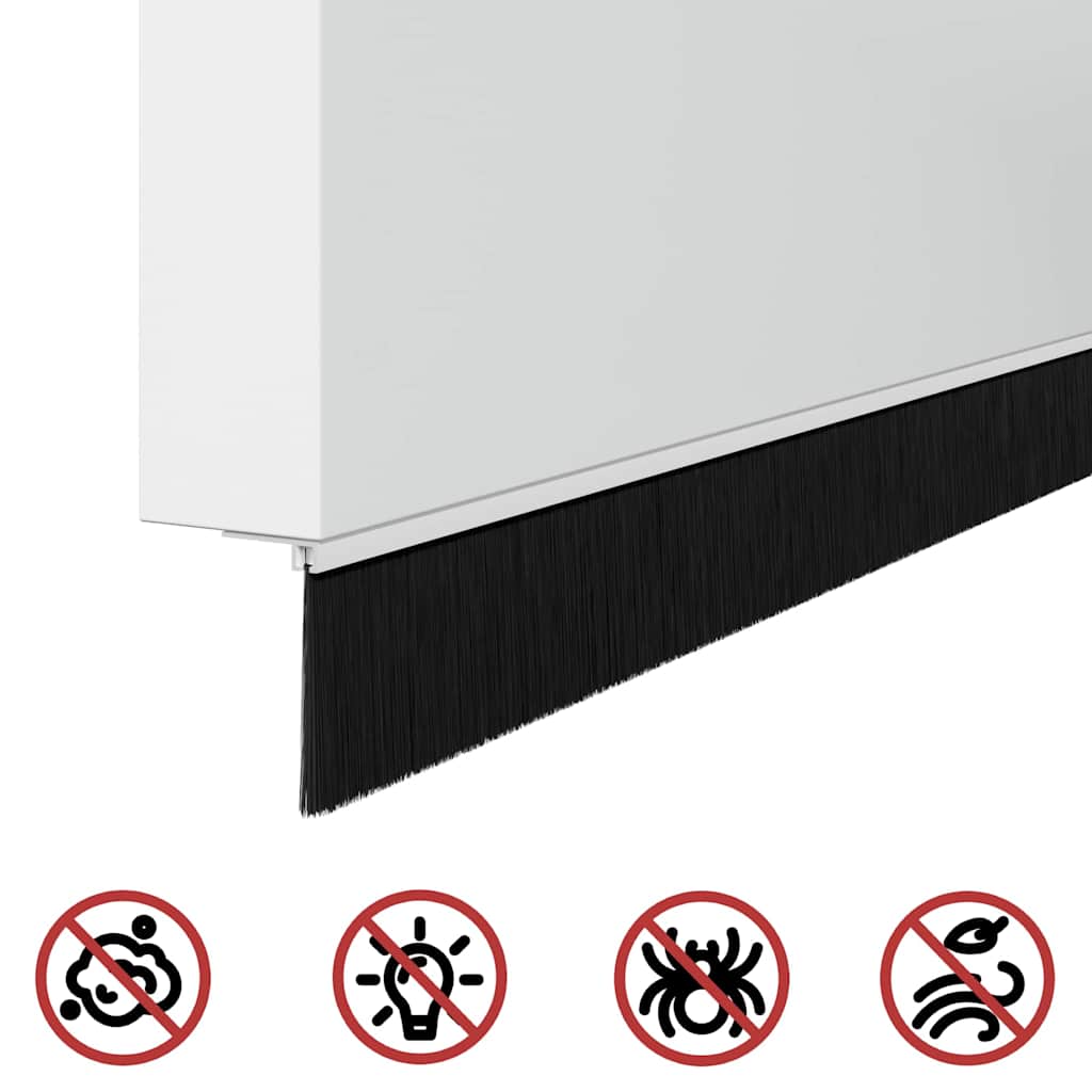 Zelfklevende Deurborstels 6 pcs Wit 100 cm Aluminium Legering is nu te koop bij PeponiXL, paradijselijk wonen!