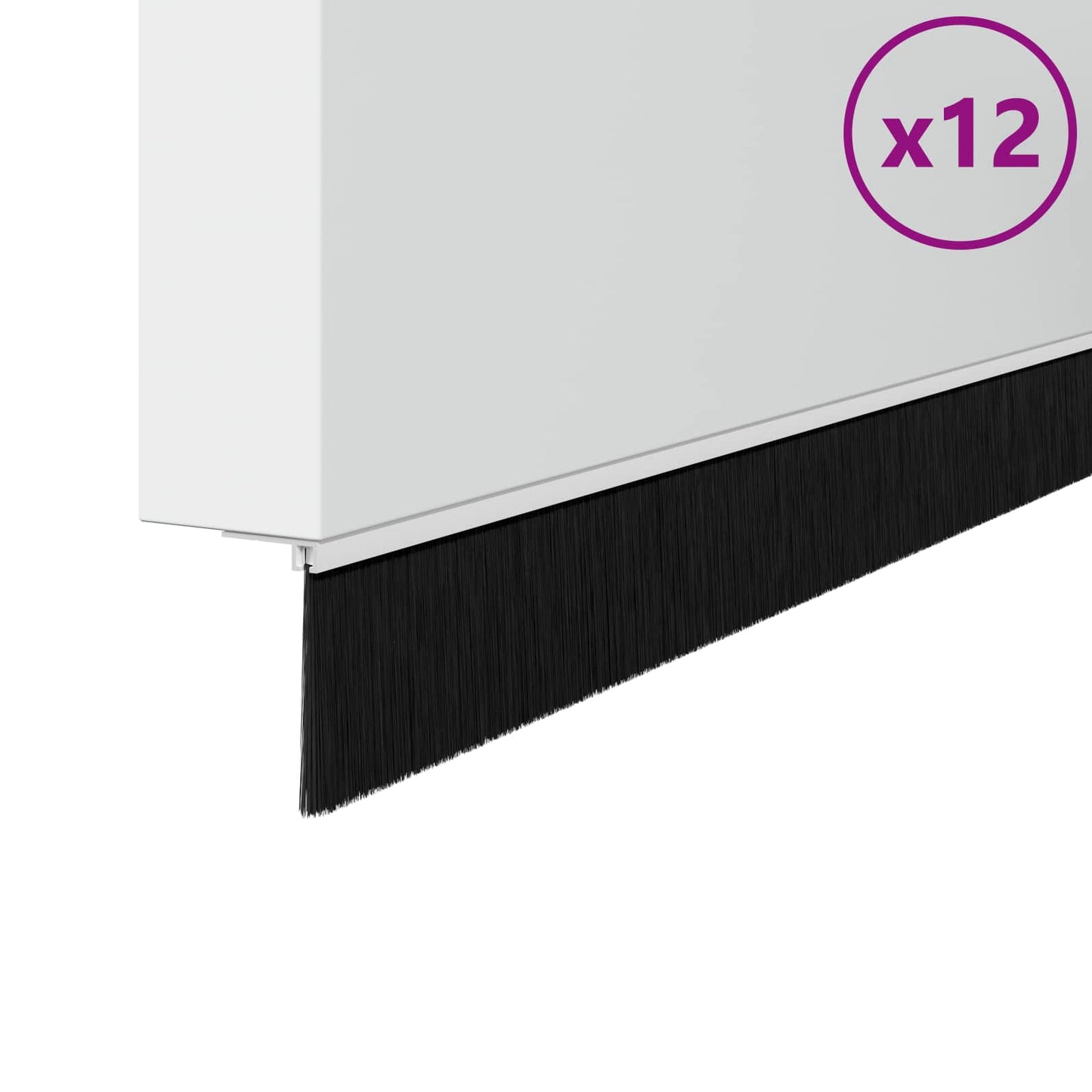 Zelfklevende Deurborstels 12 pcs Wit 100 cm Aluminium Legering is nu te koop bij PeponiXL, paradijselijk wonen!