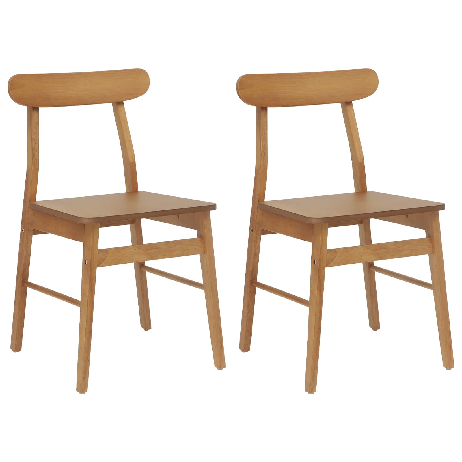 Eetkamerstoel 2 pcs Naturel 43 x 44,5 x 77 cm is nu te koop bij PeponiXL, paradijselijk wonen!