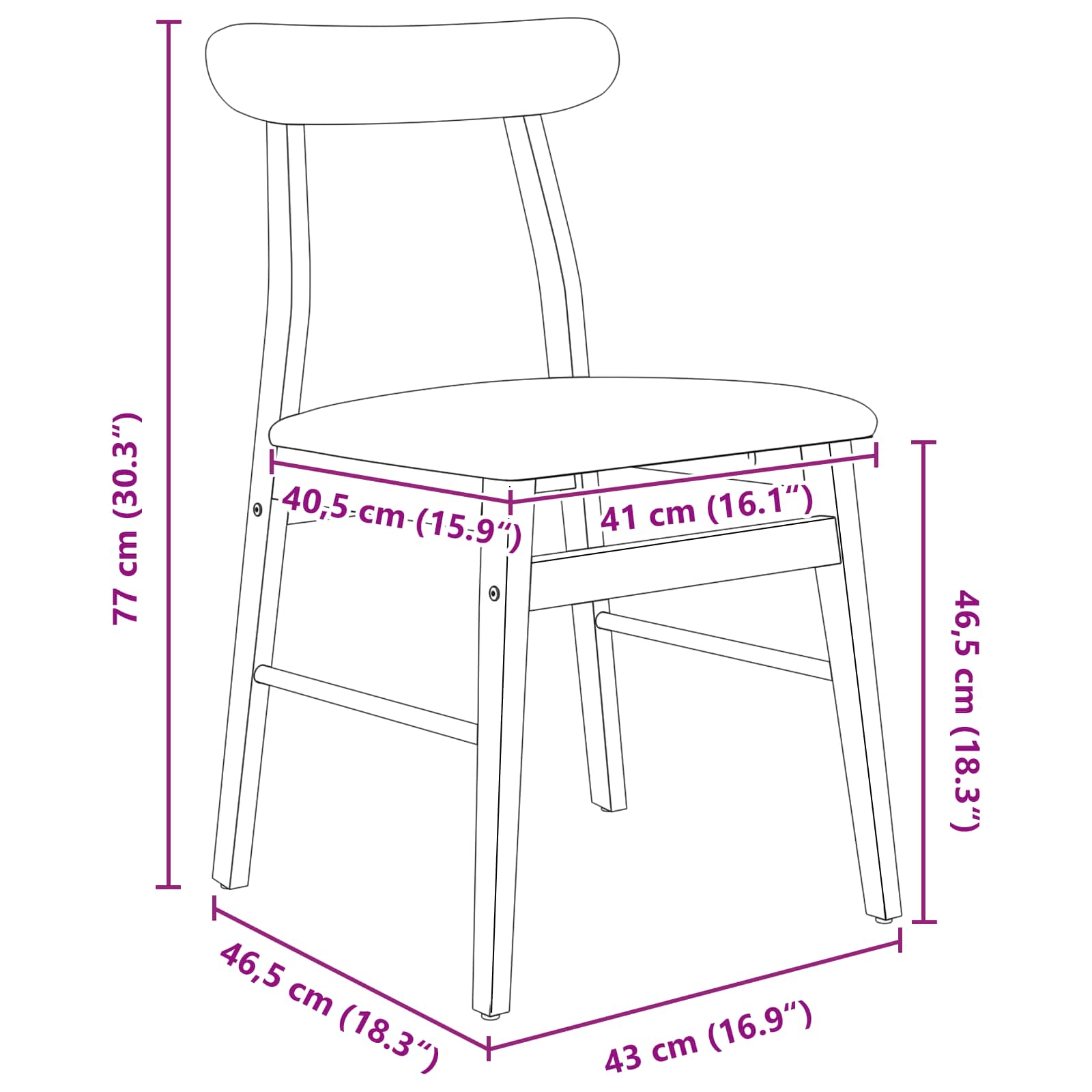 Eetkamerstoel 2 pcs Wit en Grijs Massief Rubberhout is nu te koop bij PeponiXL, paradijselijk wonen!