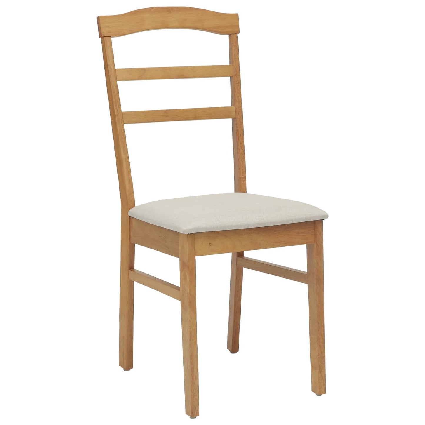Eetkamerstoel 2 pcs Natuurlijk en Licht Massief Rubberhout is nu te koop bij PeponiXL, paradijselijk wonen!