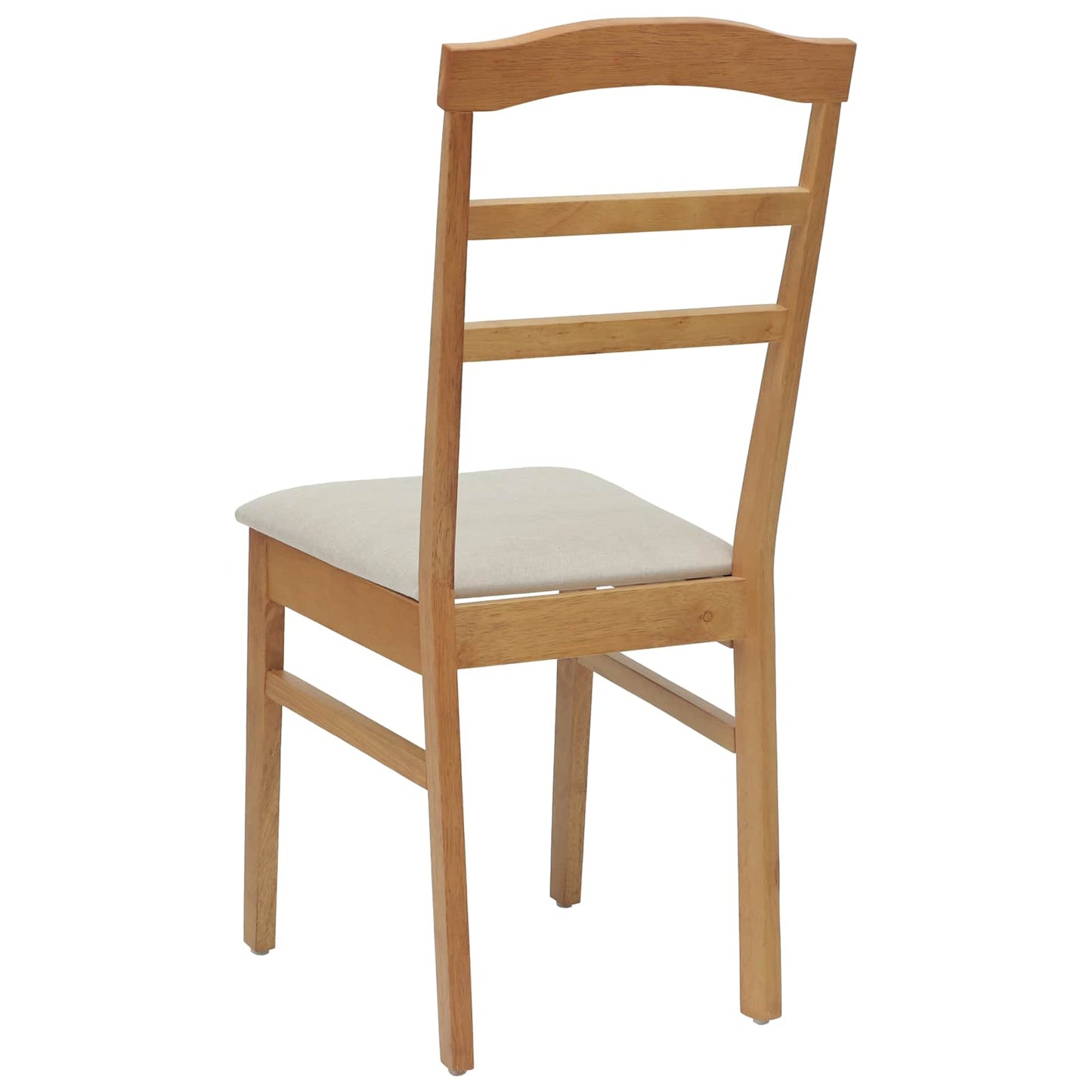 Eetkamerstoel 2 pcs Natuurlijk en Licht Massief Rubberhout is nu te koop bij PeponiXL, paradijselijk wonen!