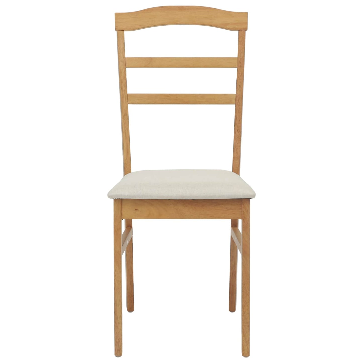 Eetkamerstoel 2 pcs Natuurlijk en Licht Massief Rubberhout is nu te koop bij PeponiXL, paradijselijk wonen!