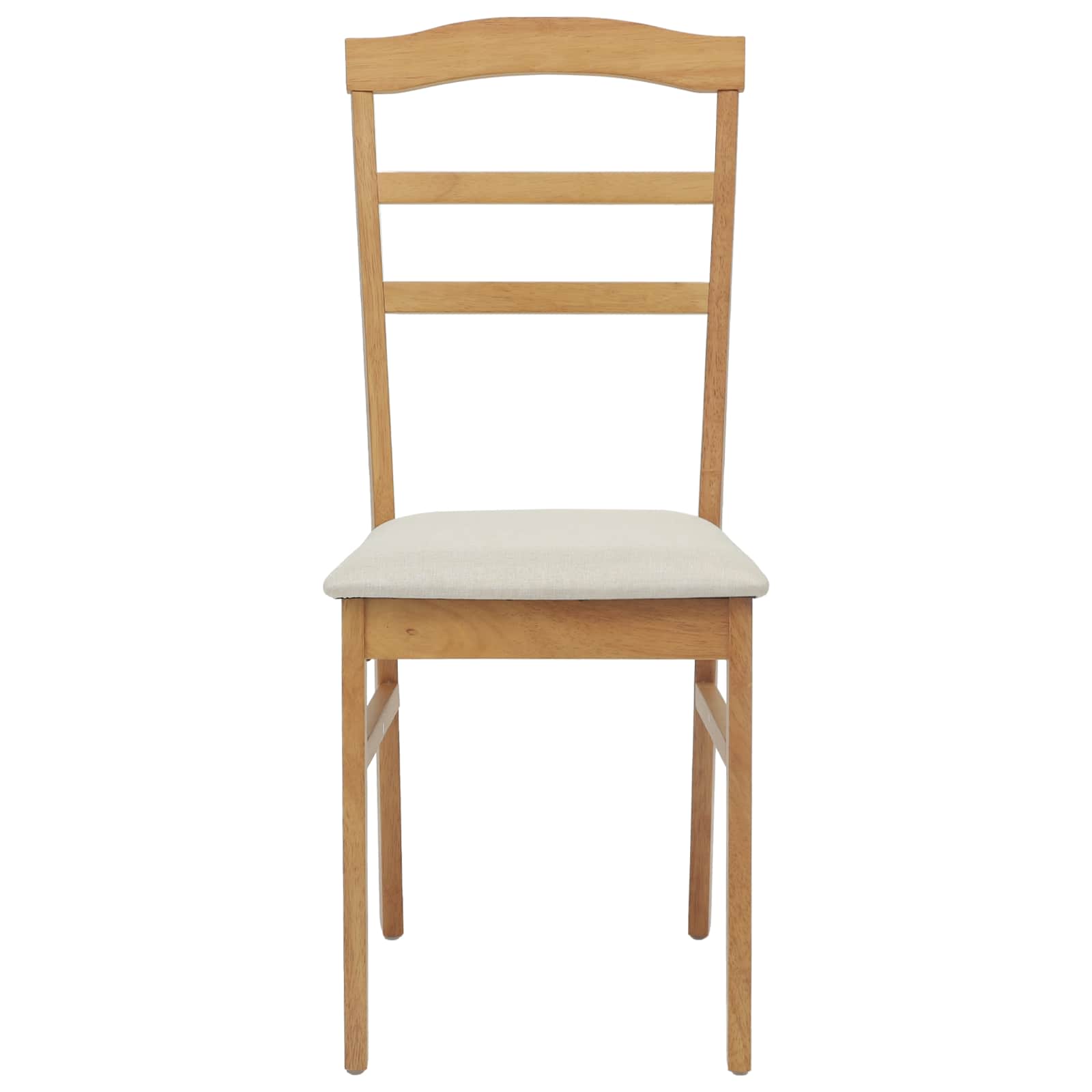 Eetkamerstoel 2 pcs Natuurlijk en Licht Massief Rubberhout is nu te koop bij PeponiXL, paradijselijk wonen!