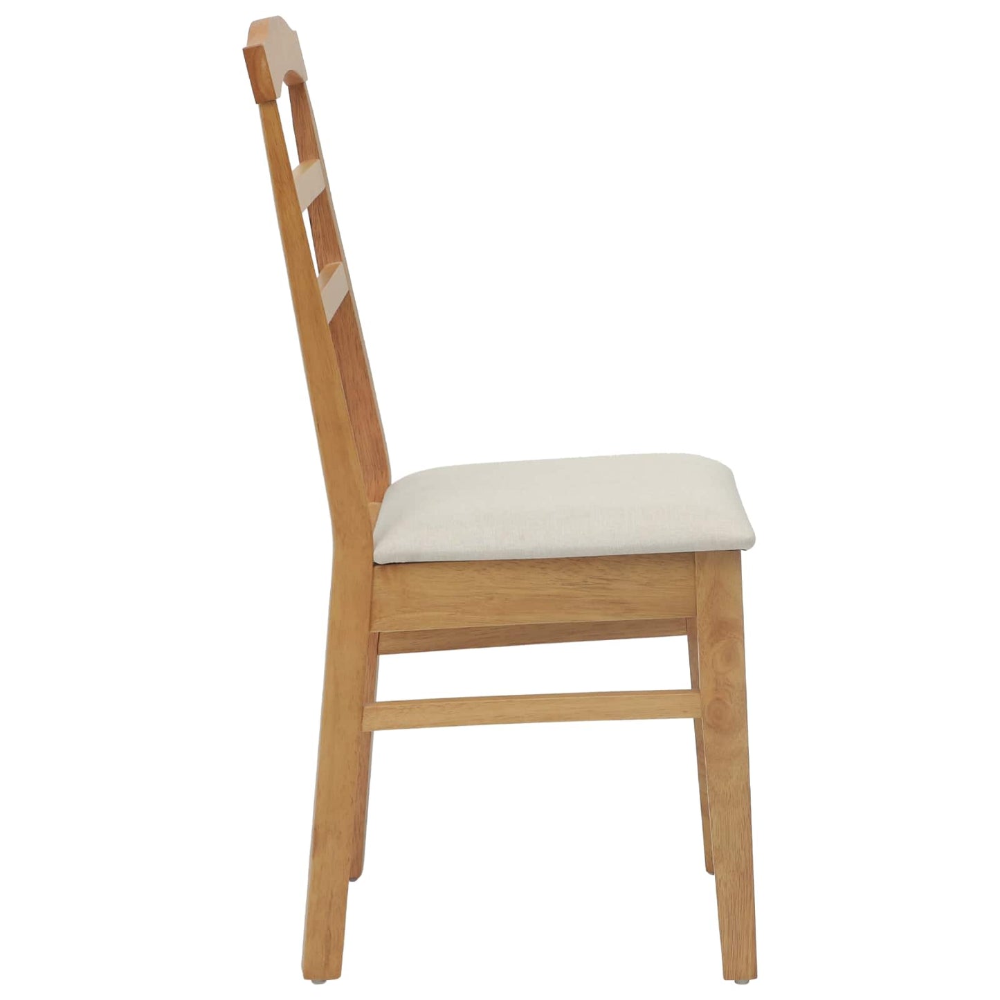 Eetkamerstoel 2 pcs Natuurlijk en Licht Massief Rubberhout is nu te koop bij PeponiXL, paradijselijk wonen!