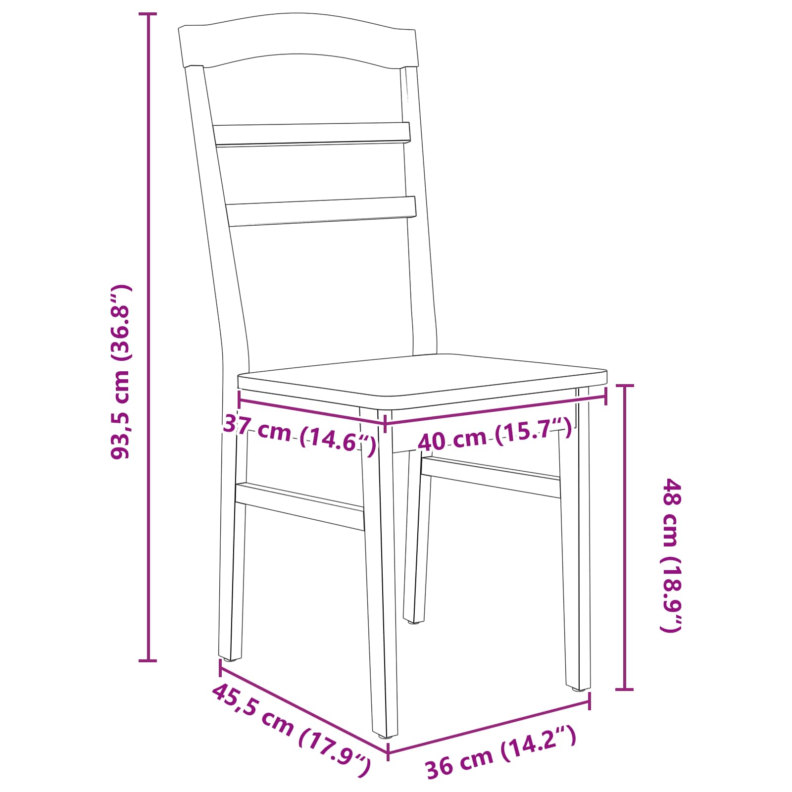 Eetkamerstoel 2 pcs Wit en Natuurlijk Massief Rubberhout is nu te koop bij PeponiXL, paradijselijk wonen!