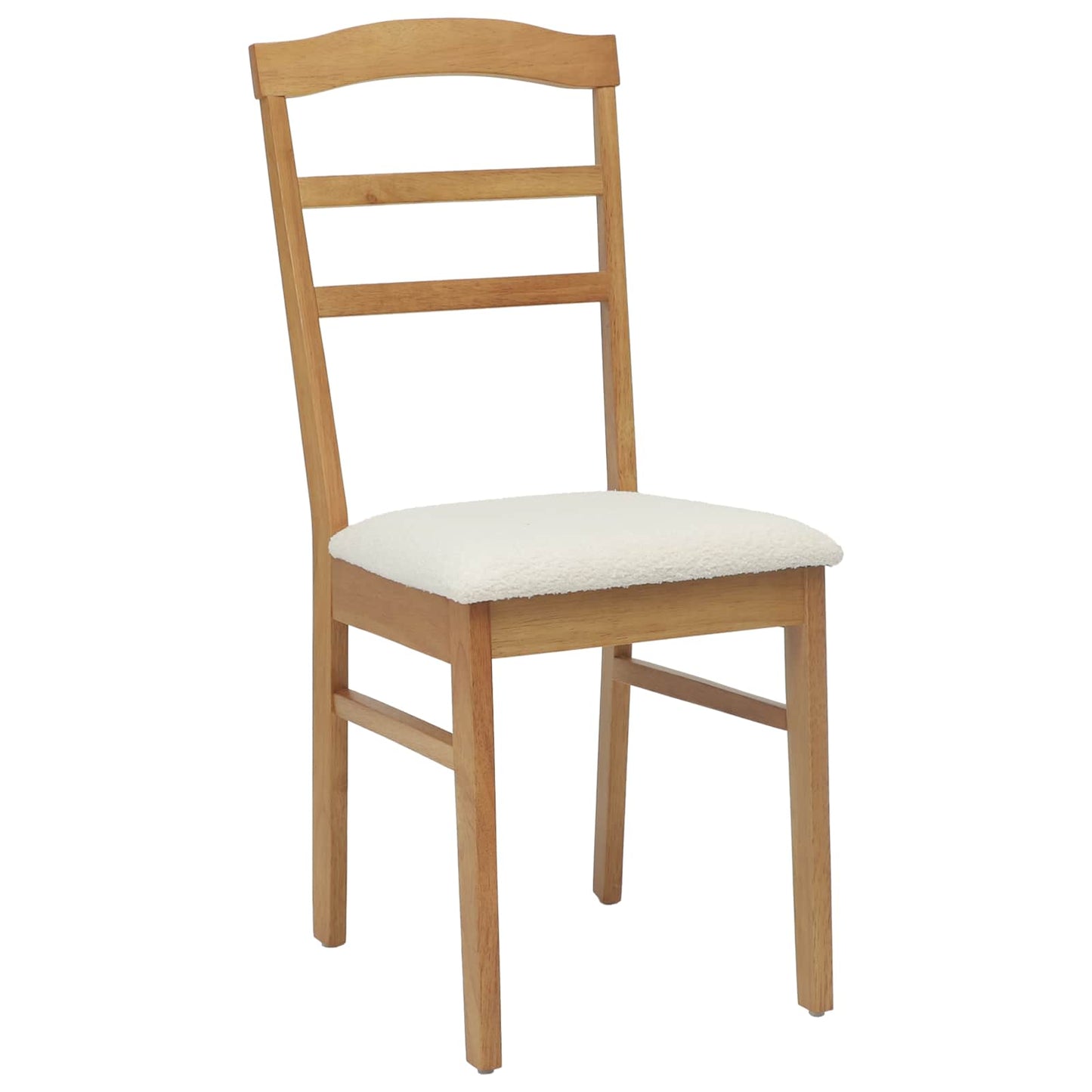Eetkamerstoel 2 pcs Natuurlijk en Licht Massief Rubberhout is nu te koop bij PeponiXL, paradijselijk wonen!