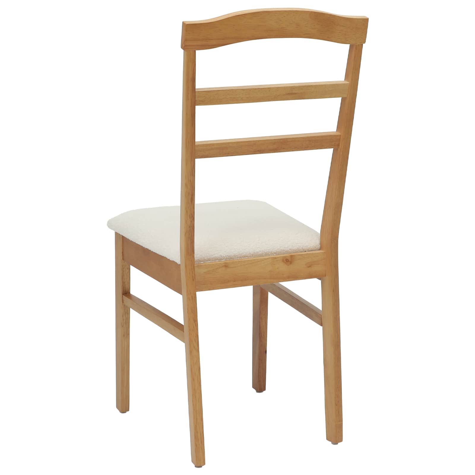 Eetkamerstoel 2 pcs Natuurlijk en Licht Massief Rubberhout is nu te koop bij PeponiXL, paradijselijk wonen!