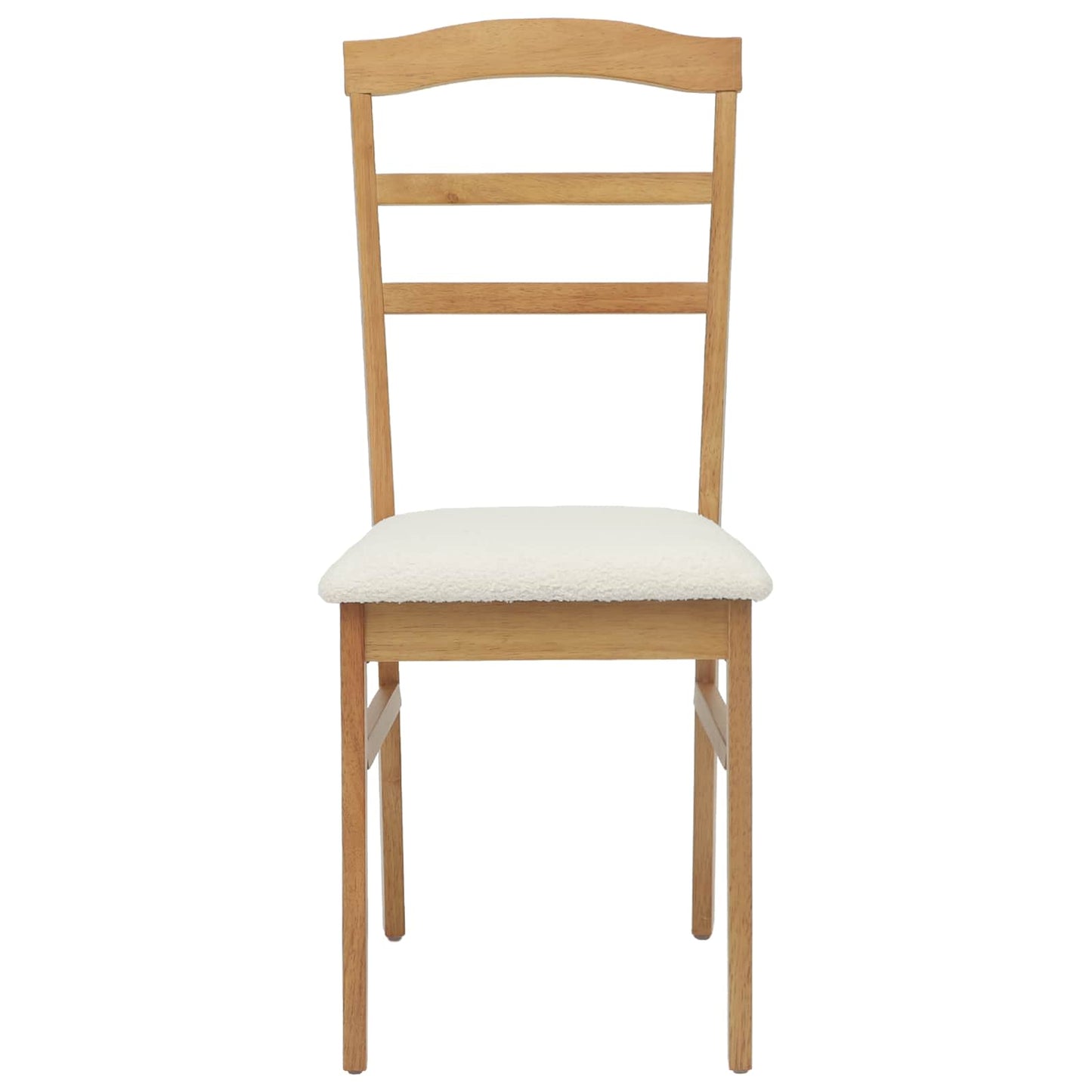 Eetkamerstoel 2 pcs Natuurlijk en Licht Massief Rubberhout is nu te koop bij PeponiXL, paradijselijk wonen!