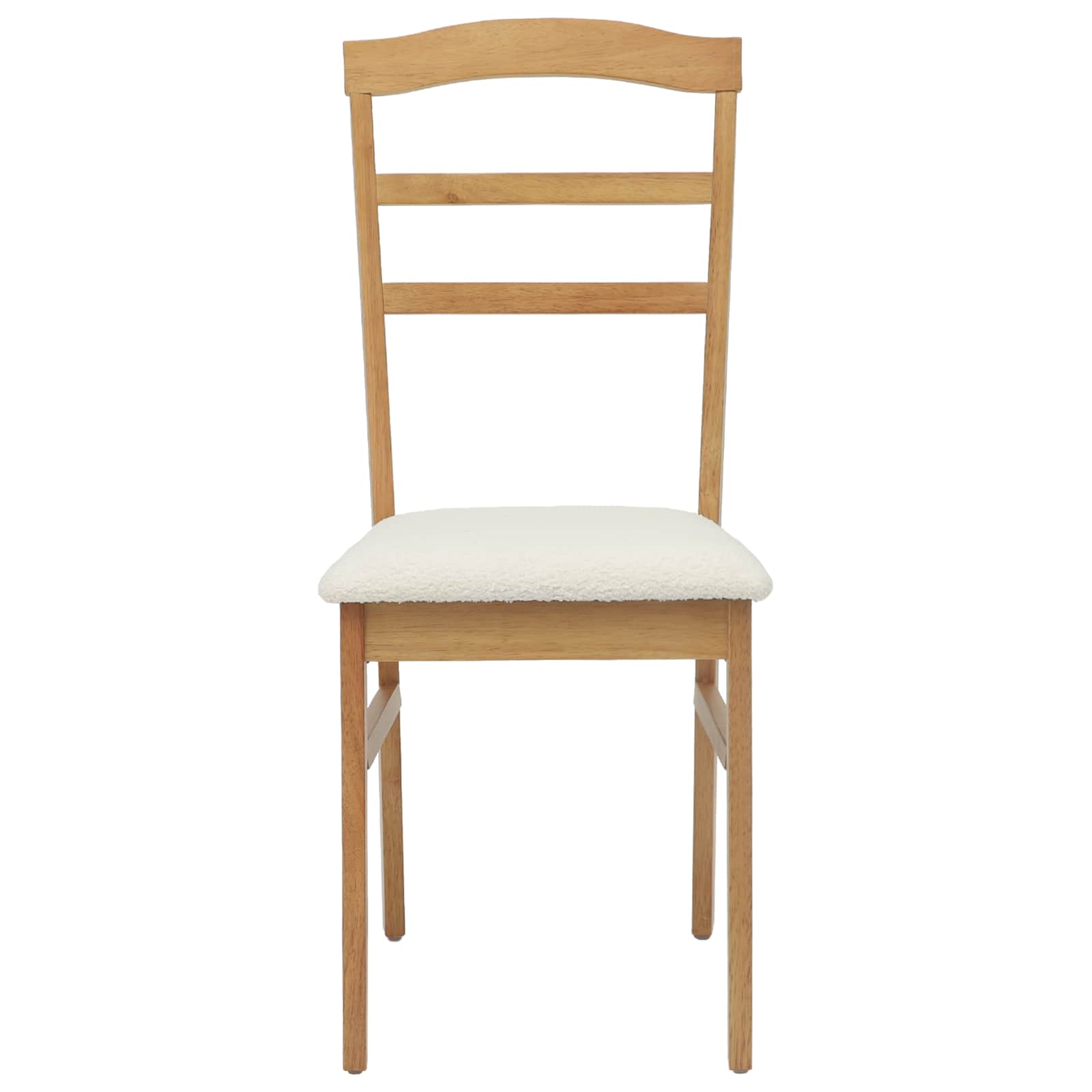 Eetkamerstoel 2 pcs Natuurlijk en Licht Massief Rubberhout is nu te koop bij PeponiXL, paradijselijk wonen!