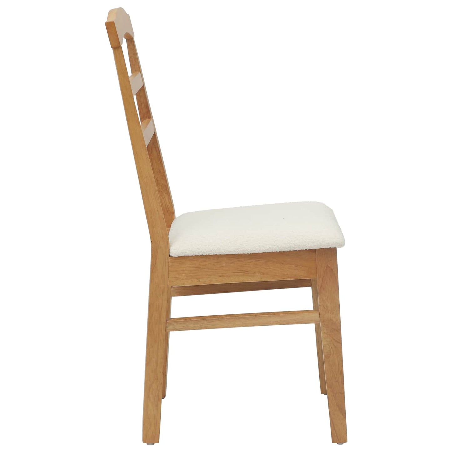 Eetkamerstoel 2 pcs Natuurlijk en Licht Massief Rubberhout is nu te koop bij PeponiXL, paradijselijk wonen!