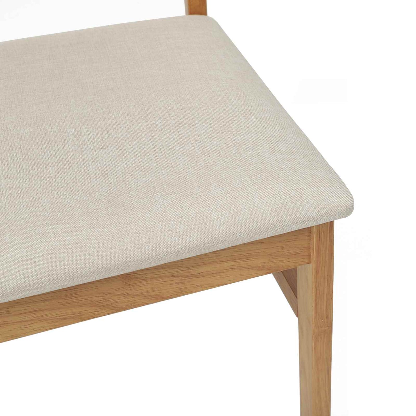Eetkamerstoel 2 pcs Natuurlijk en Licht Massief Rubberhout is nu te koop bij PeponiXL, paradijselijk wonen!