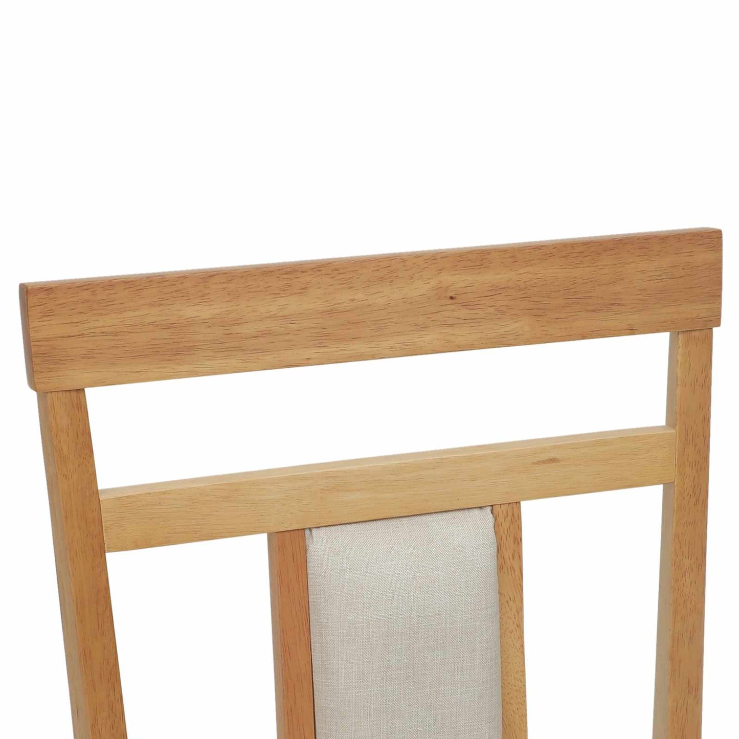 Eetkamerstoel 2 pcs Natuurlijk en Licht Massief Rubberhout is nu te koop bij PeponiXL, paradijselijk wonen!