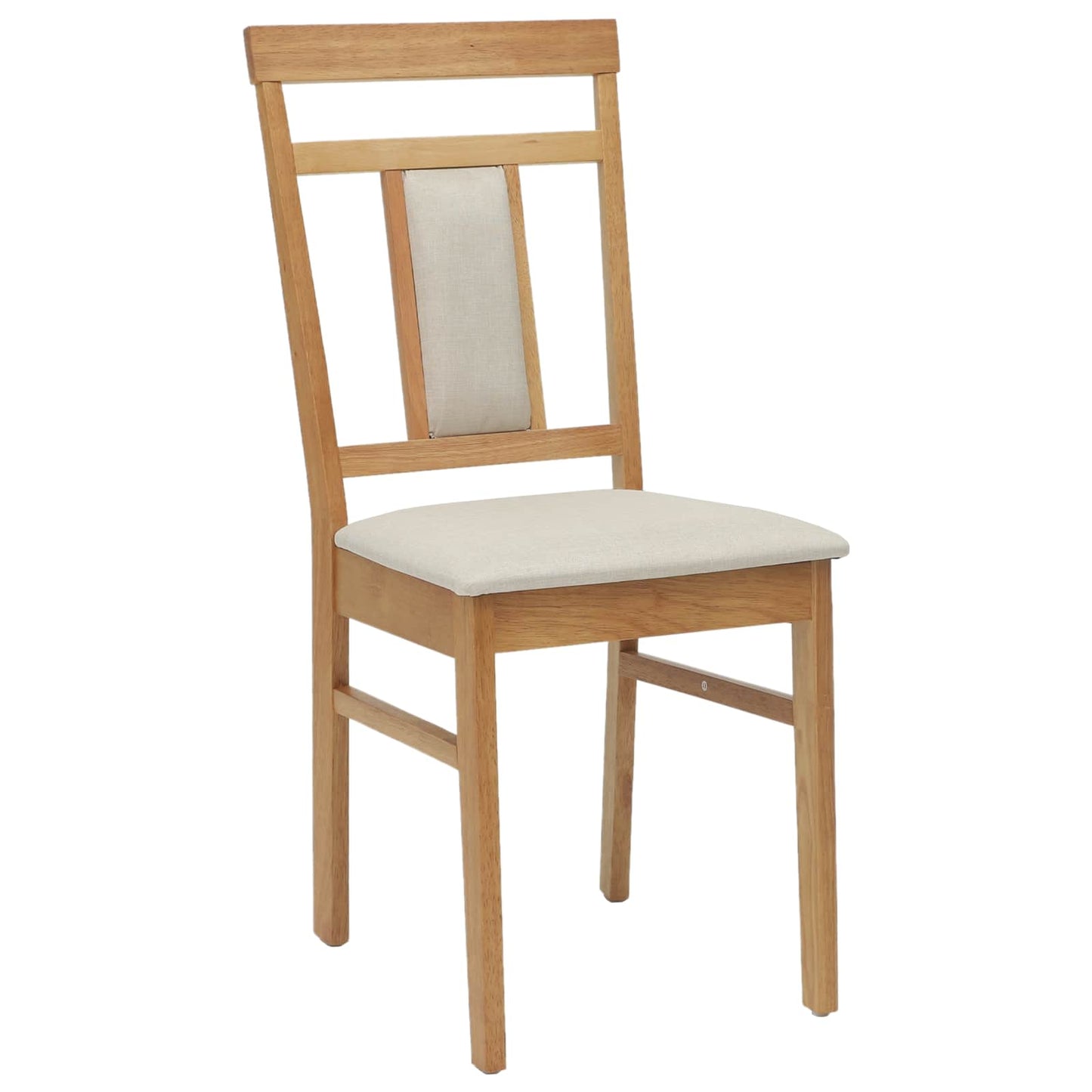 Eetkamerstoel 2 pcs Natuurlijk en Licht Massief Rubberhout is nu te koop bij PeponiXL, paradijselijk wonen!