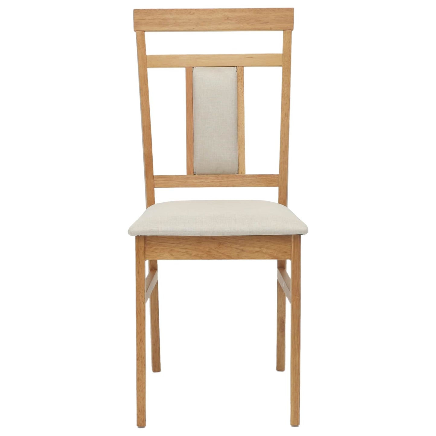 Eetkamerstoel 2 pcs Natuurlijk en Licht Massief Rubberhout is nu te koop bij PeponiXL, paradijselijk wonen!