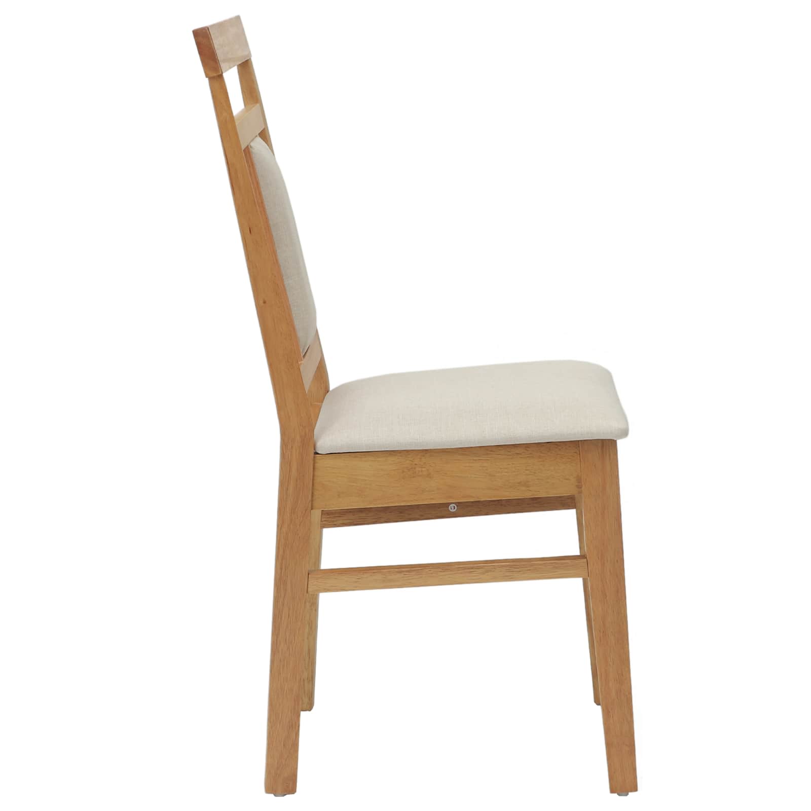 Eetkamerstoel 2 pcs Natuurlijk en Licht Massief Rubberhout is nu te koop bij PeponiXL, paradijselijk wonen!