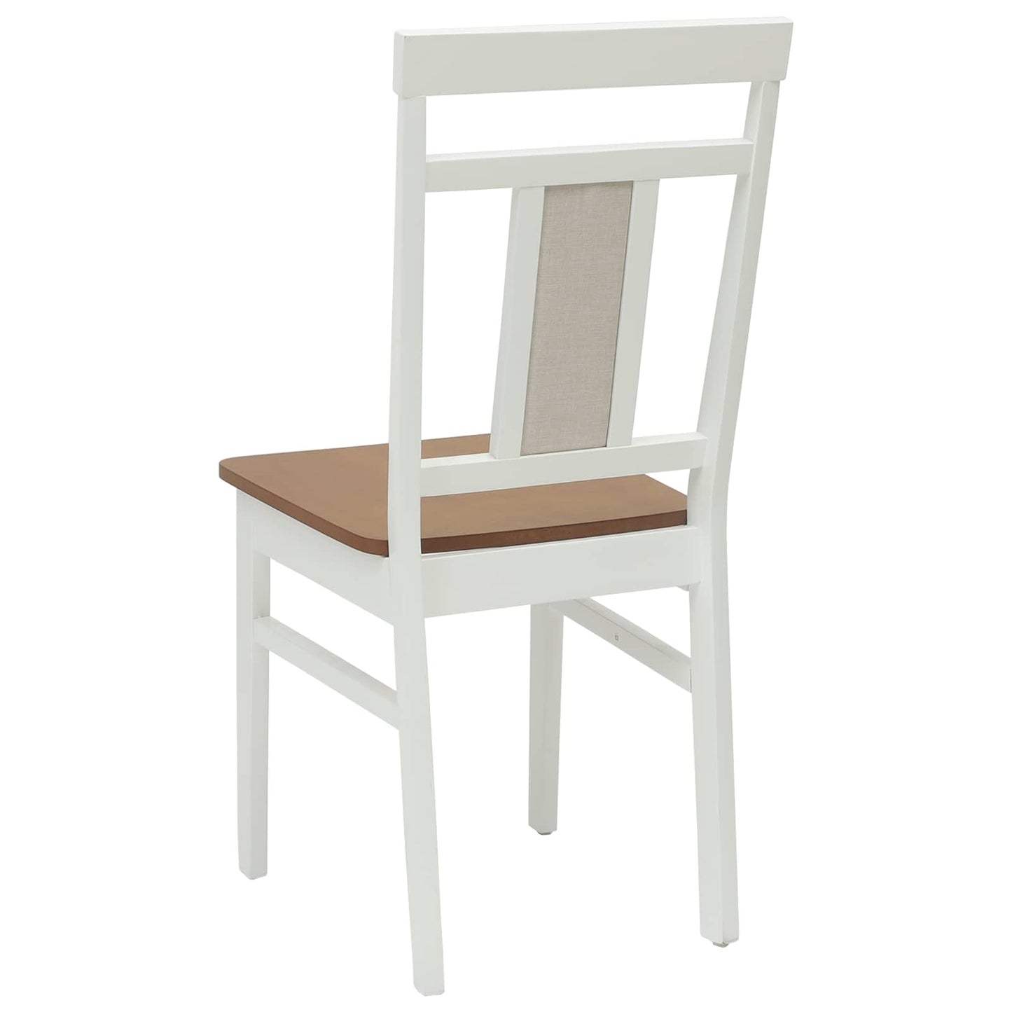 Eetkamerstoel 2 pcs Wit en Natuurlijk Massief Rubberhout is nu te koop bij PeponiXL, paradijselijk wonen!