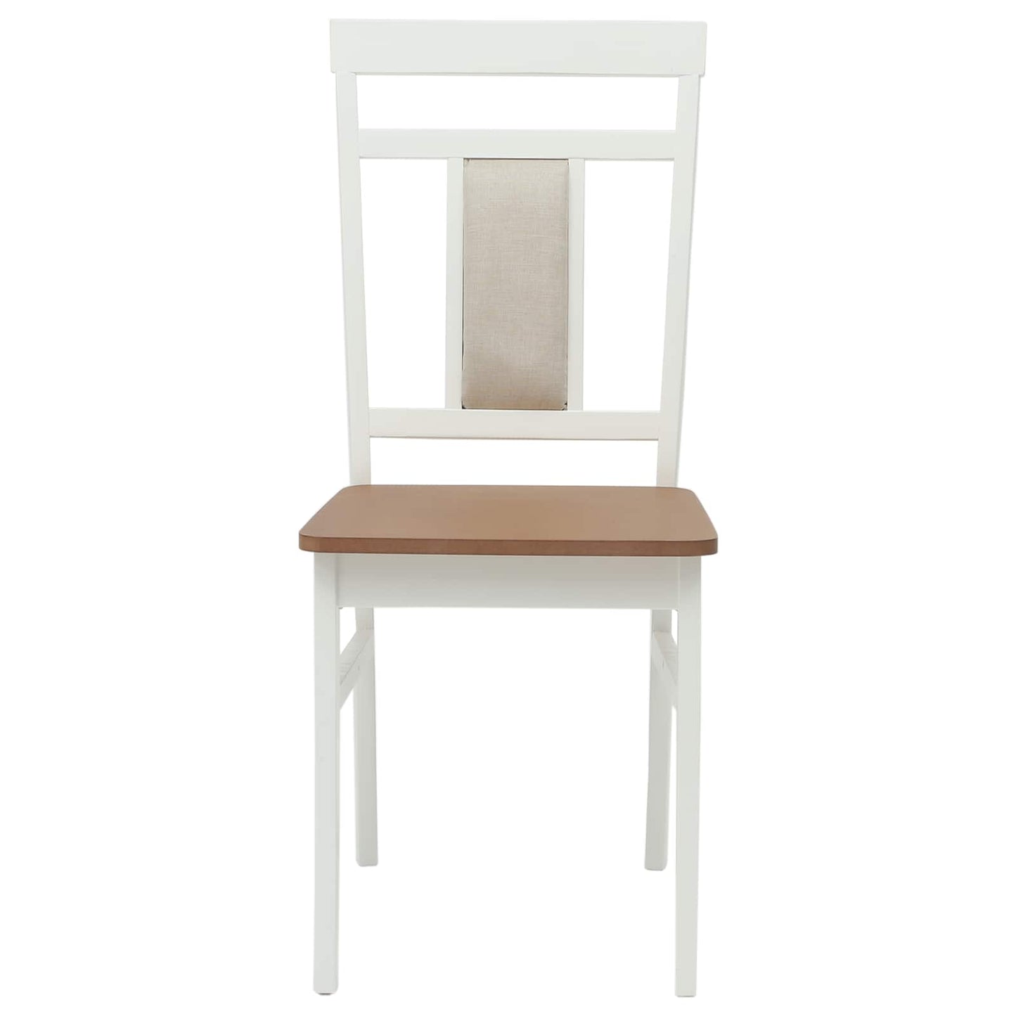 Eetkamerstoel 2 pcs Wit en Natuurlijk Massief Rubberhout is nu te koop bij PeponiXL, paradijselijk wonen!