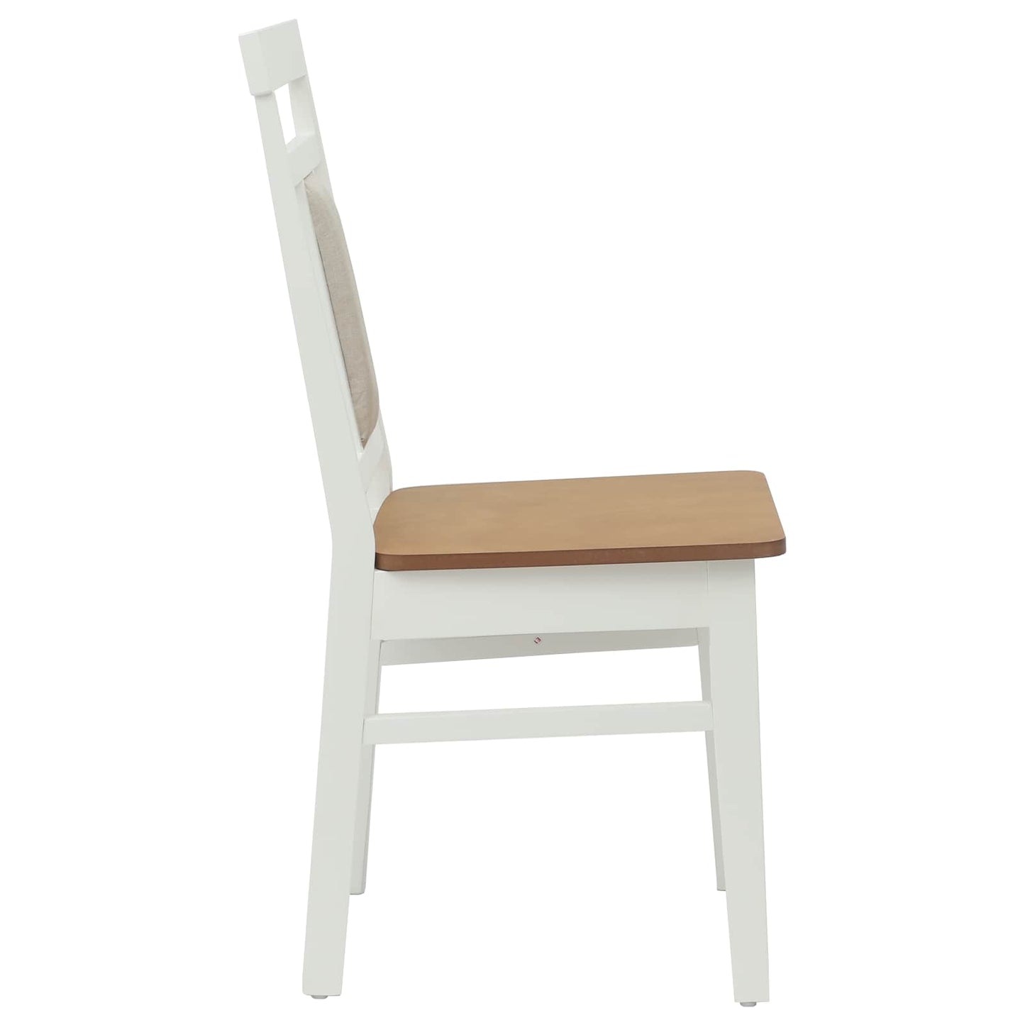 Eetkamerstoel 2 pcs Wit en Natuurlijk Massief Rubberhout is nu te koop bij PeponiXL, paradijselijk wonen!