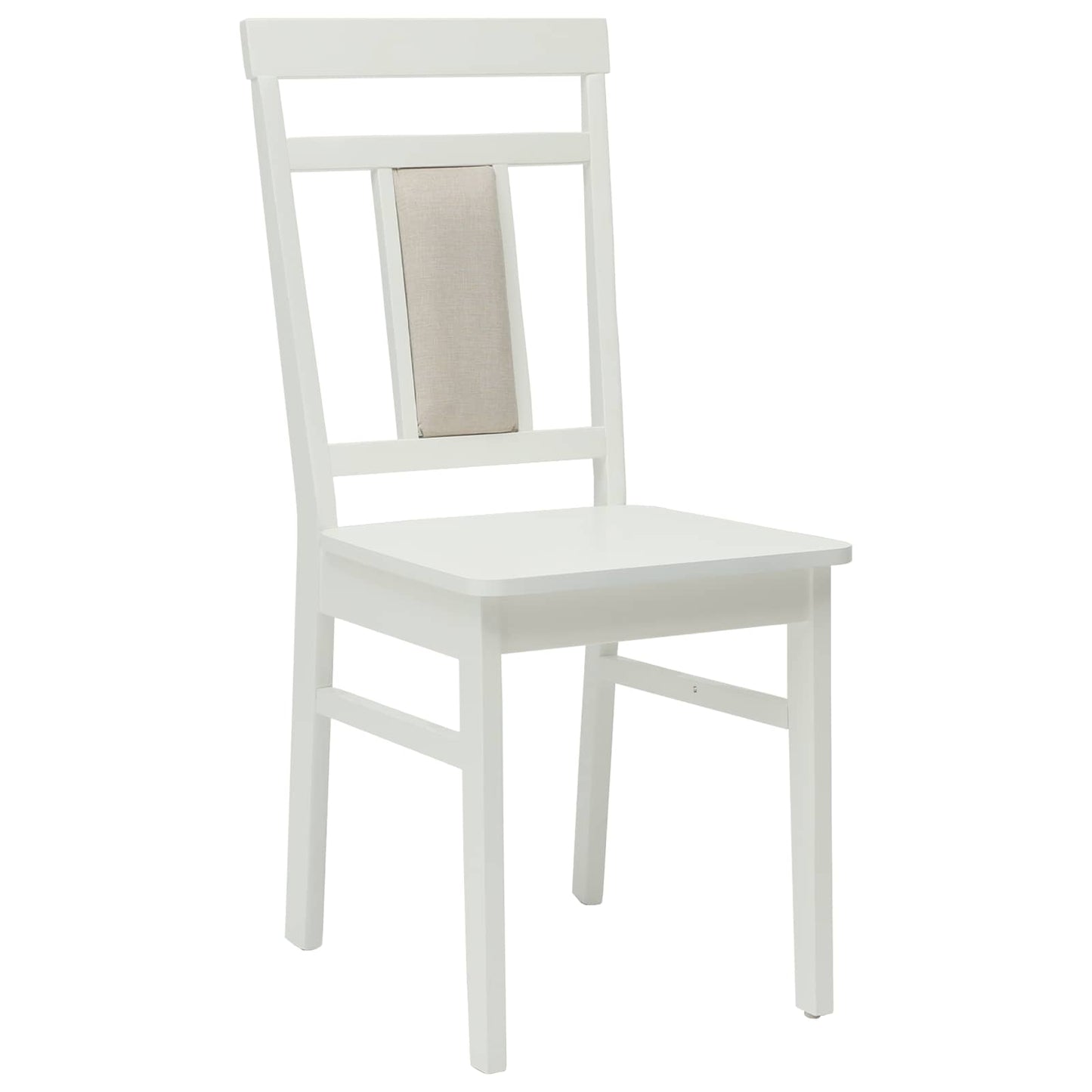 Eetkamerstoel 2 pcs Wit Massief Rubberhout is nu te koop bij PeponiXL, paradijselijk wonen!