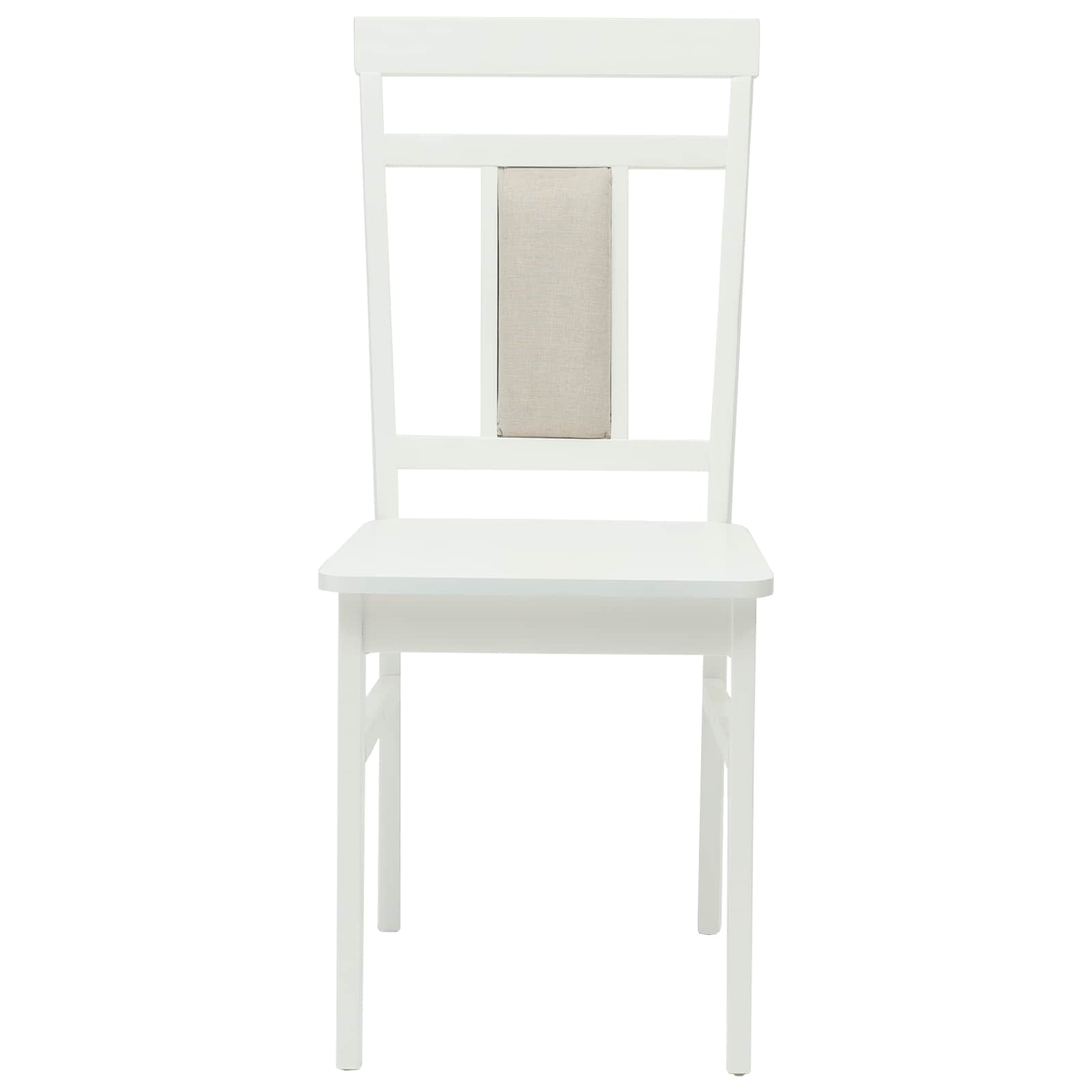 Eetkamerstoel 2 pcs Wit Massief Rubberhout is nu te koop bij PeponiXL, paradijselijk wonen!