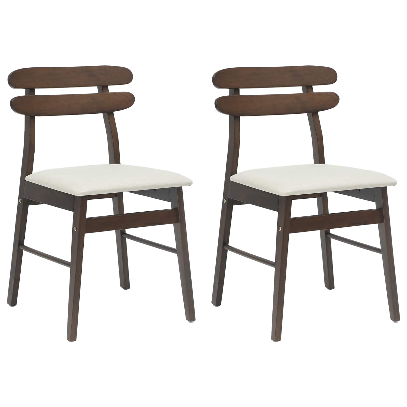 Eetkamerstoel 2 pcs Lichtbruin en Licht Massief Rubberhout is nu te koop bij PeponiXL, paradijselijk wonen!