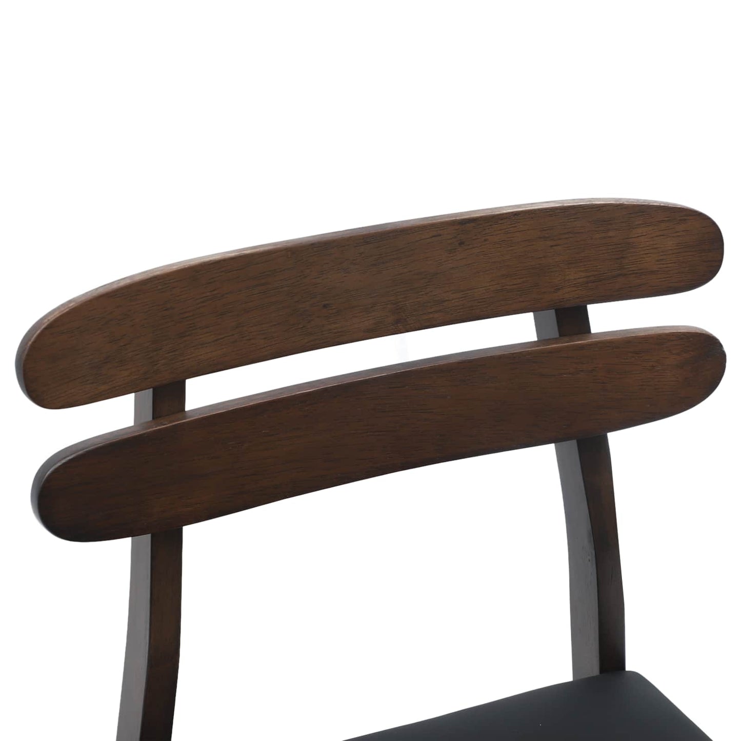 Eetkamerstoel 2 pcs Lichtbruin en Zwart Massief Rubberhout is nu te koop bij PeponiXL, paradijselijk wonen!