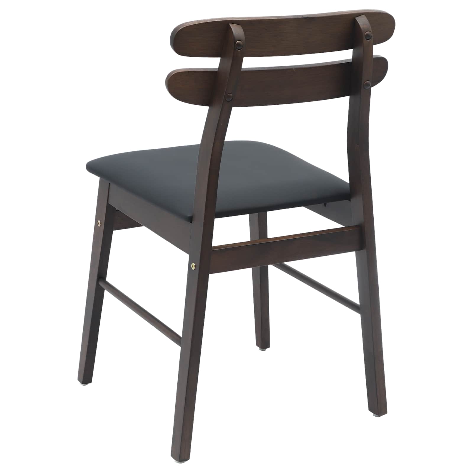 Eetkamerstoel 2 pcs Lichtbruin en Zwart Massief Rubberhout is nu te koop bij PeponiXL, paradijselijk wonen!