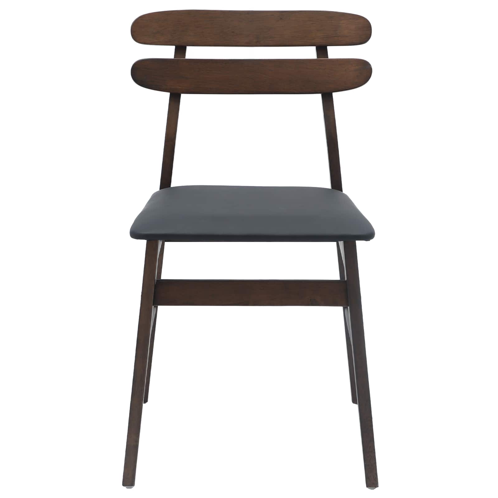 Eetkamerstoel 2 pcs Lichtbruin en Zwart Massief Rubberhout is nu te koop bij PeponiXL, paradijselijk wonen!
