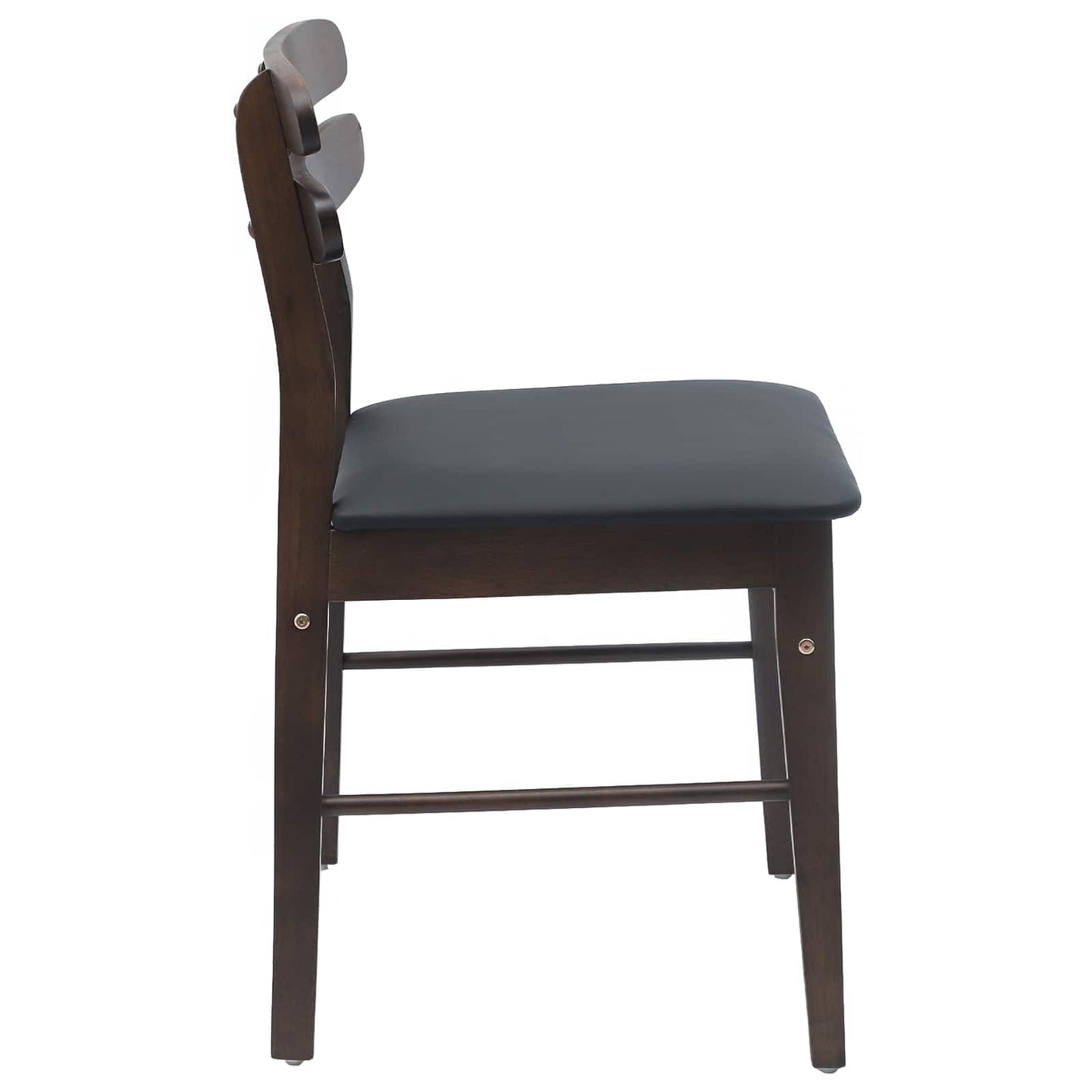 Eetkamerstoel 2 pcs Lichtbruin en Zwart Massief Rubberhout is nu te koop bij PeponiXL, paradijselijk wonen!