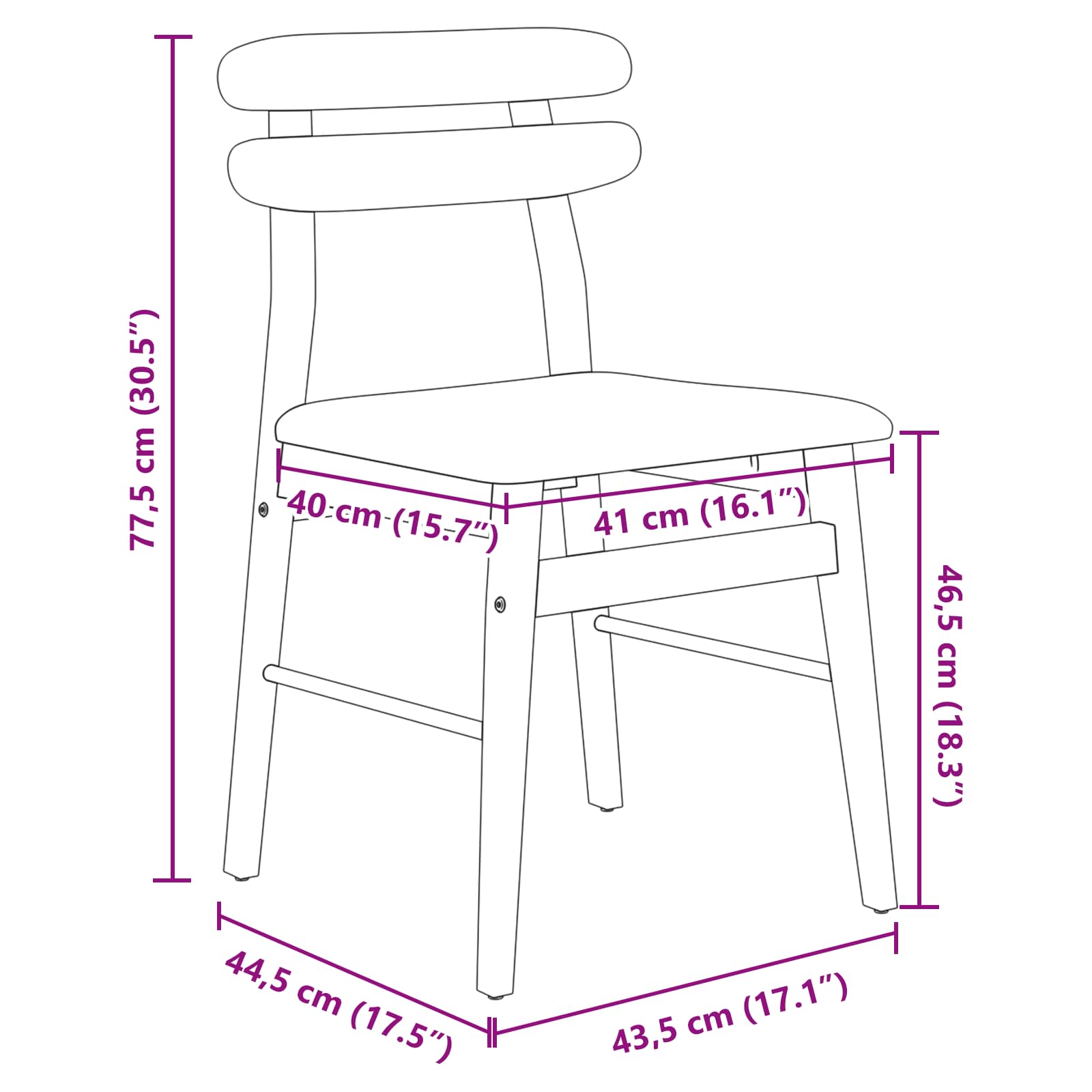 Eetkamerstoel 2 pcs Natuurlijk en Licht Massief Rubberhout is nu te koop bij PeponiXL, paradijselijk wonen!