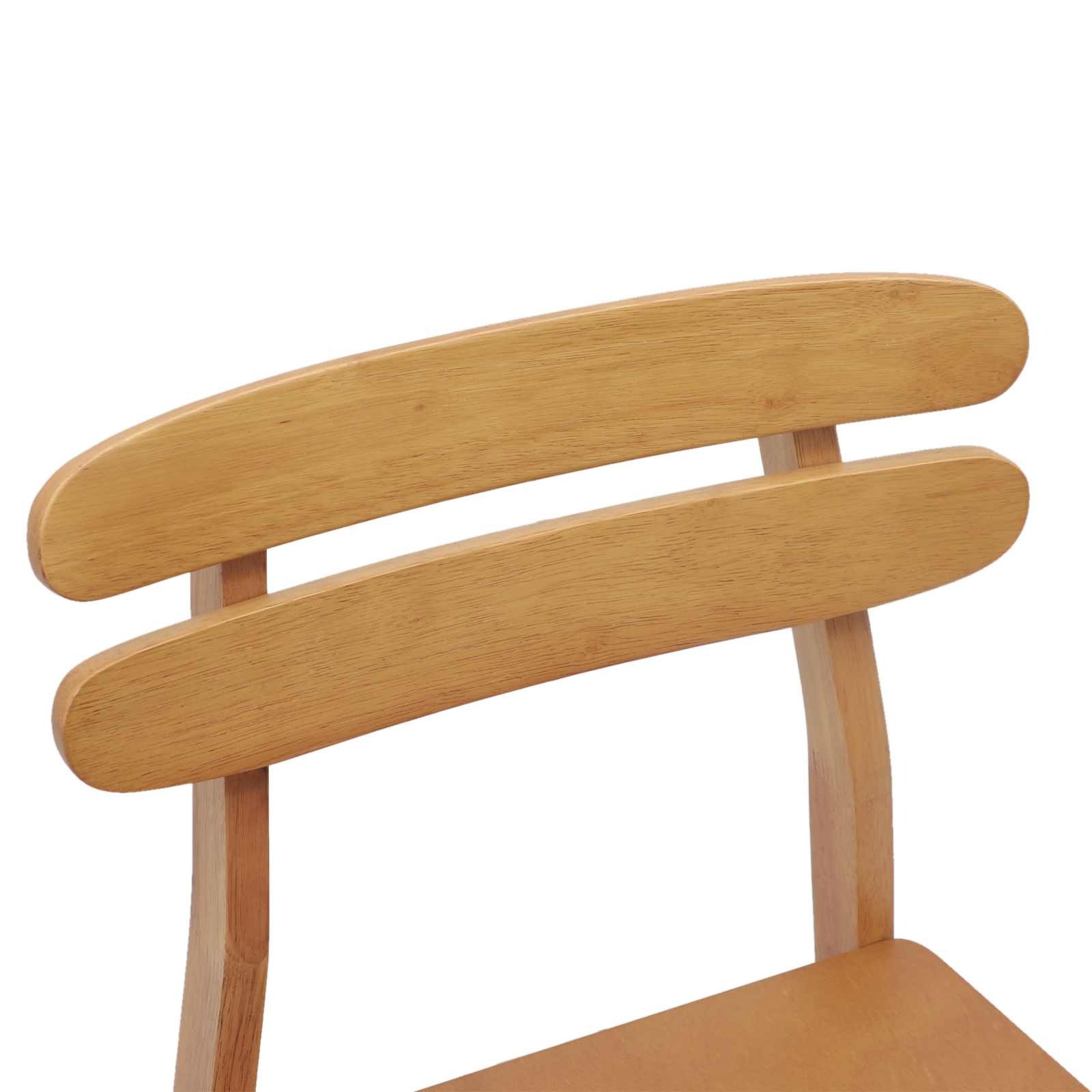 Eetkamerstoel 2 pcs Naturel Massief Rubberhout is nu te koop bij PeponiXL, paradijselijk wonen!