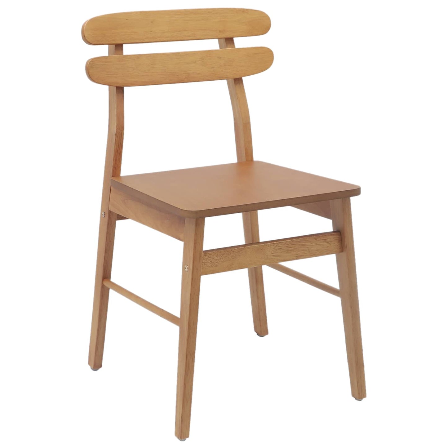 Eetkamerstoel 2 pcs Naturel Massief Rubberhout is nu te koop bij PeponiXL, paradijselijk wonen!