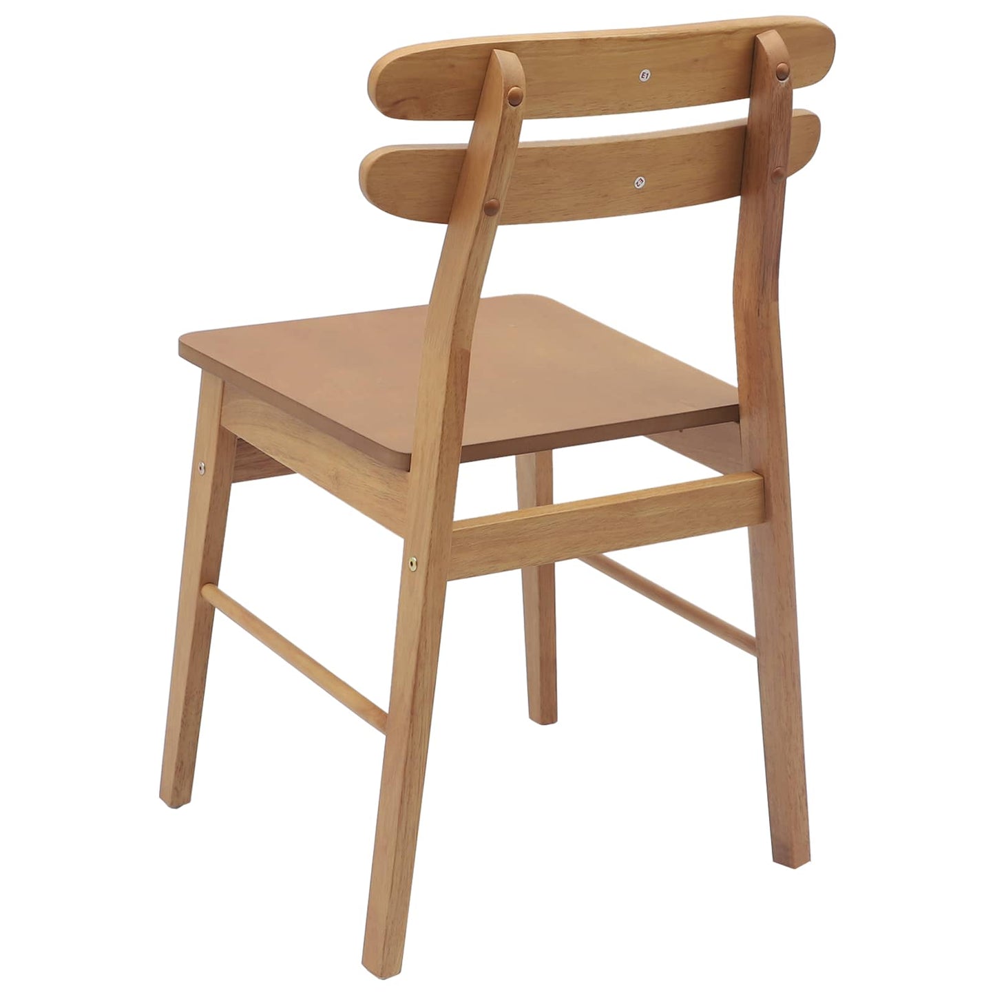 Eetkamerstoel 2 pcs Naturel Massief Rubberhout is nu te koop bij PeponiXL, paradijselijk wonen!