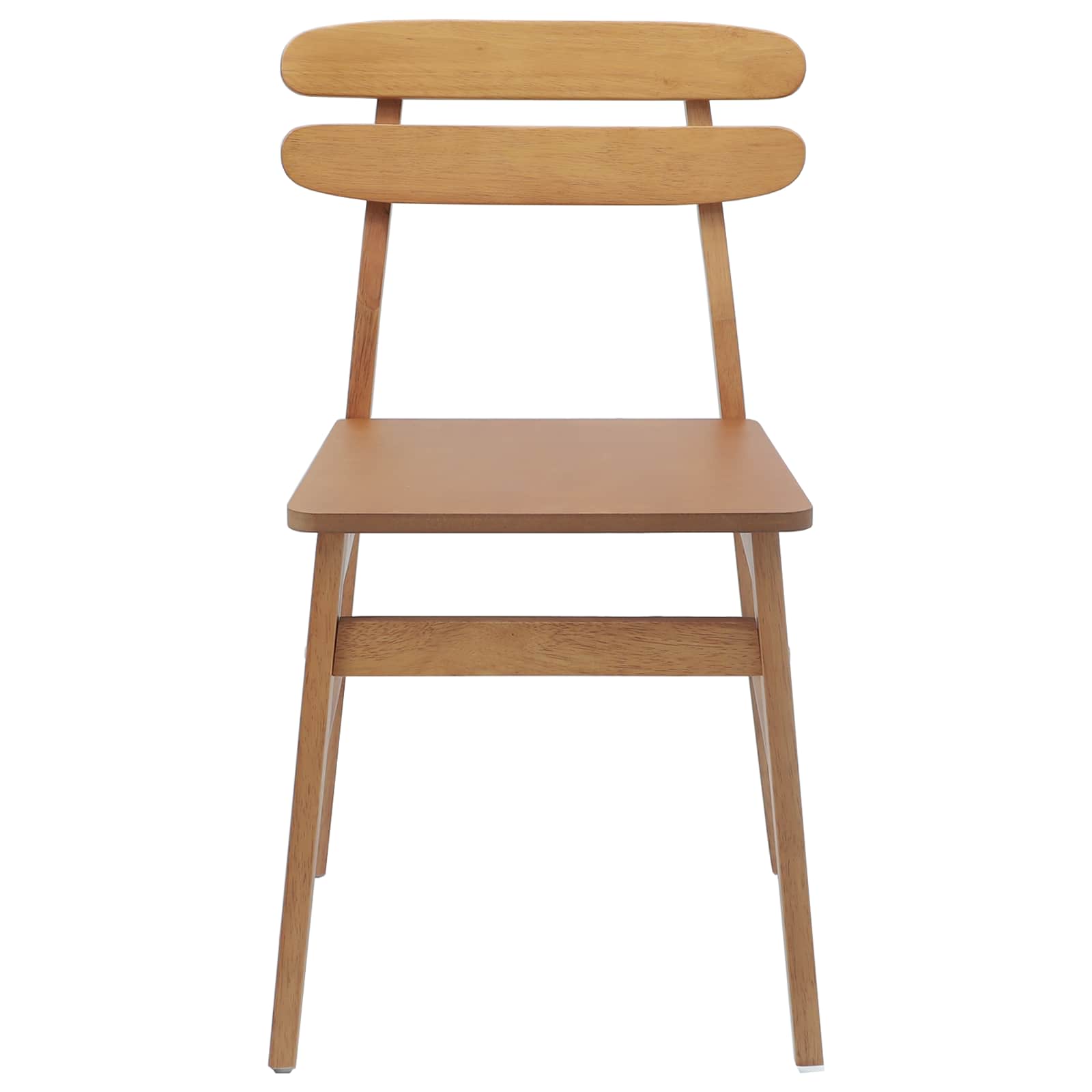 Eetkamerstoel 2 pcs Naturel Massief Rubberhout is nu te koop bij PeponiXL, paradijselijk wonen!
