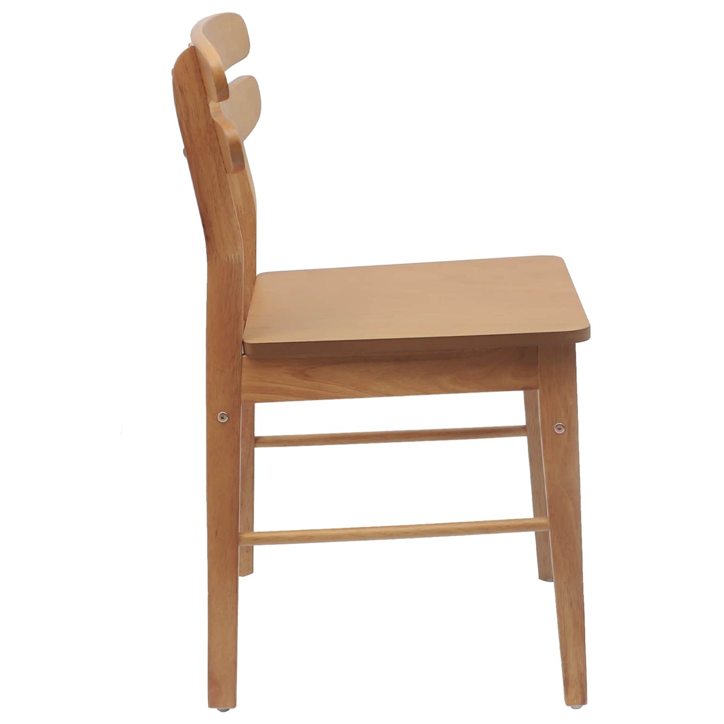 Eetkamerstoel 2 pcs Naturel Massief Rubberhout is nu te koop bij PeponiXL, paradijselijk wonen!