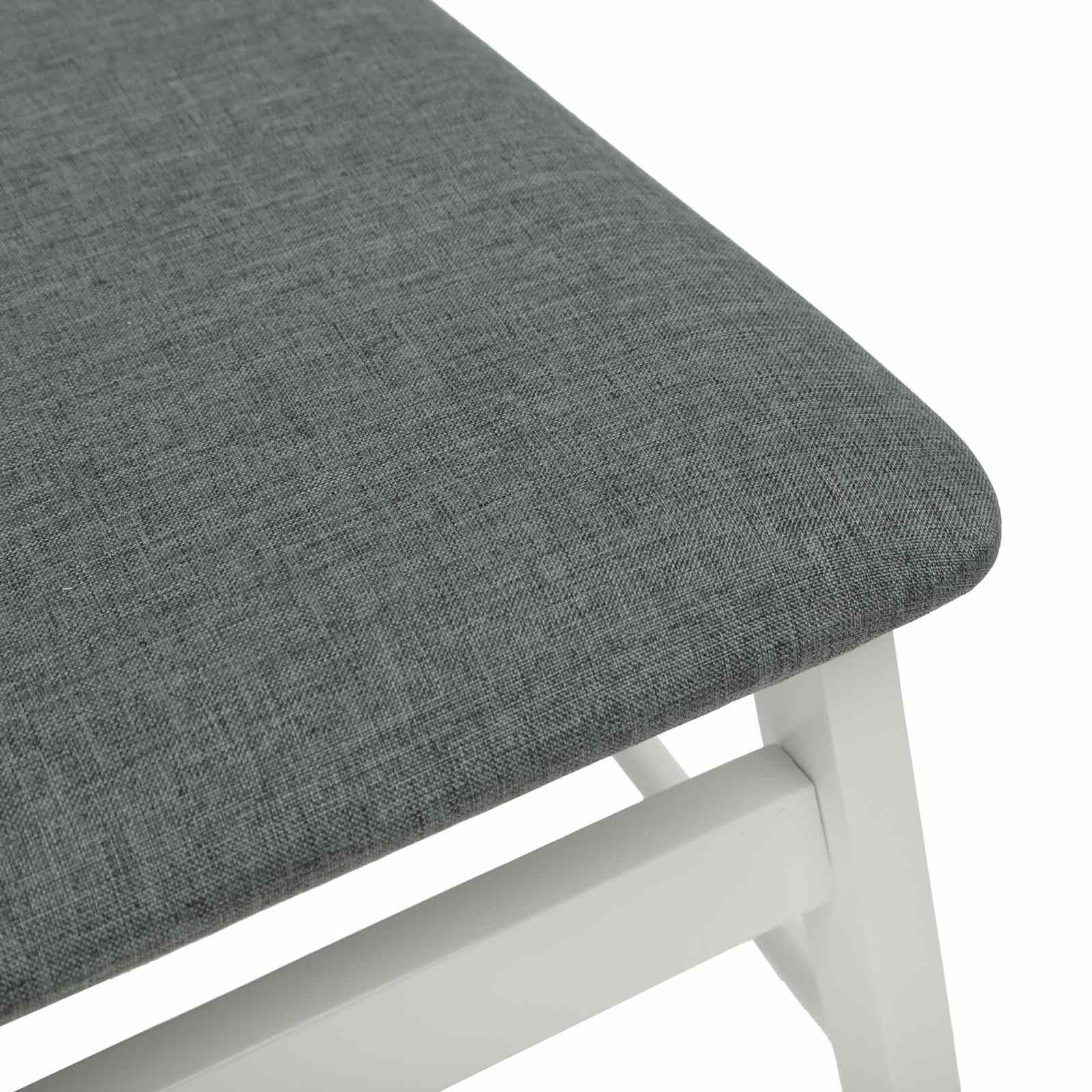 Eetkamerstoel 2 pcs Wit en Grijs Massief Rubberhout is nu te koop bij PeponiXL, paradijselijk wonen!
