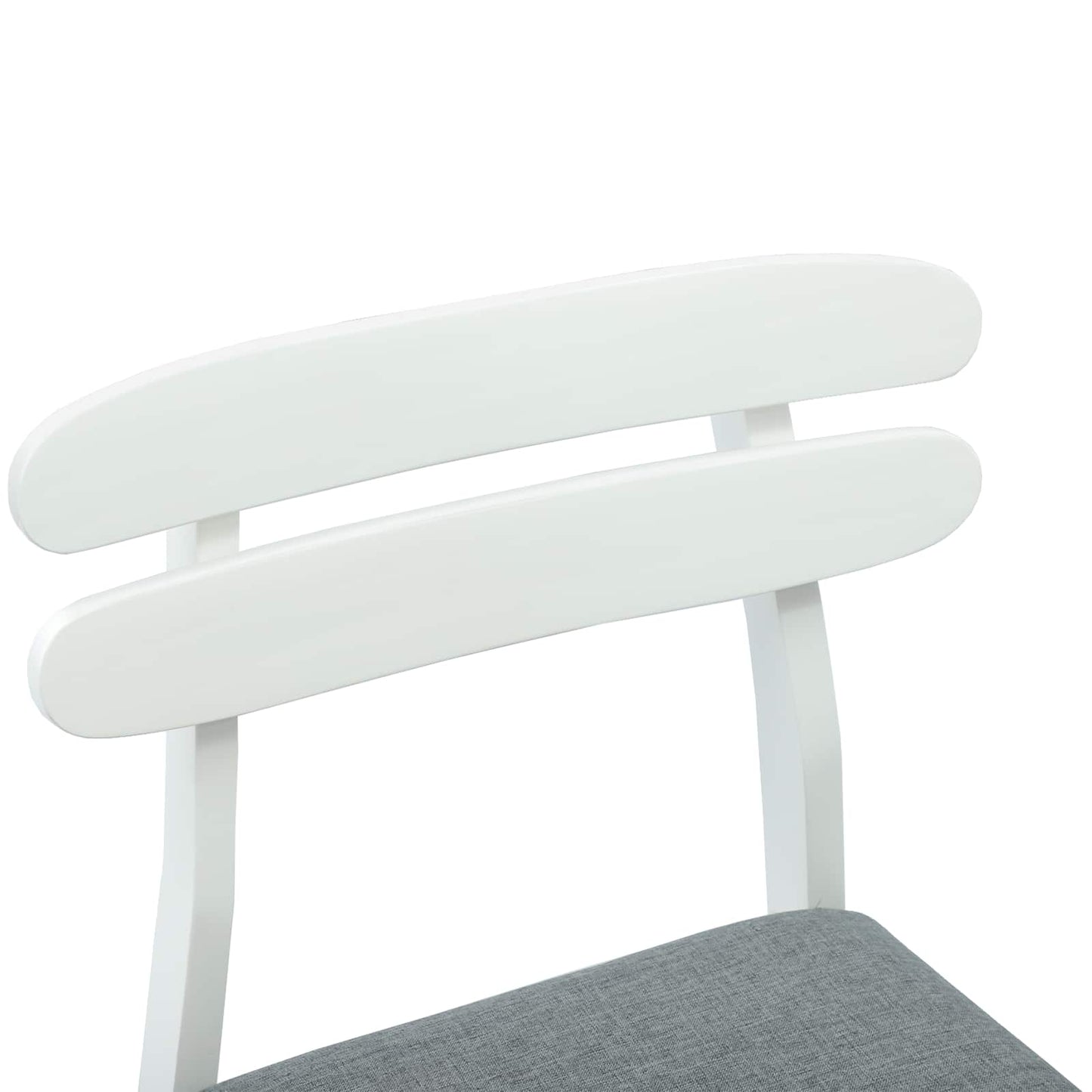 Eetkamerstoel 2 pcs Wit en Grijs Massief Rubberhout is nu te koop bij PeponiXL, paradijselijk wonen!