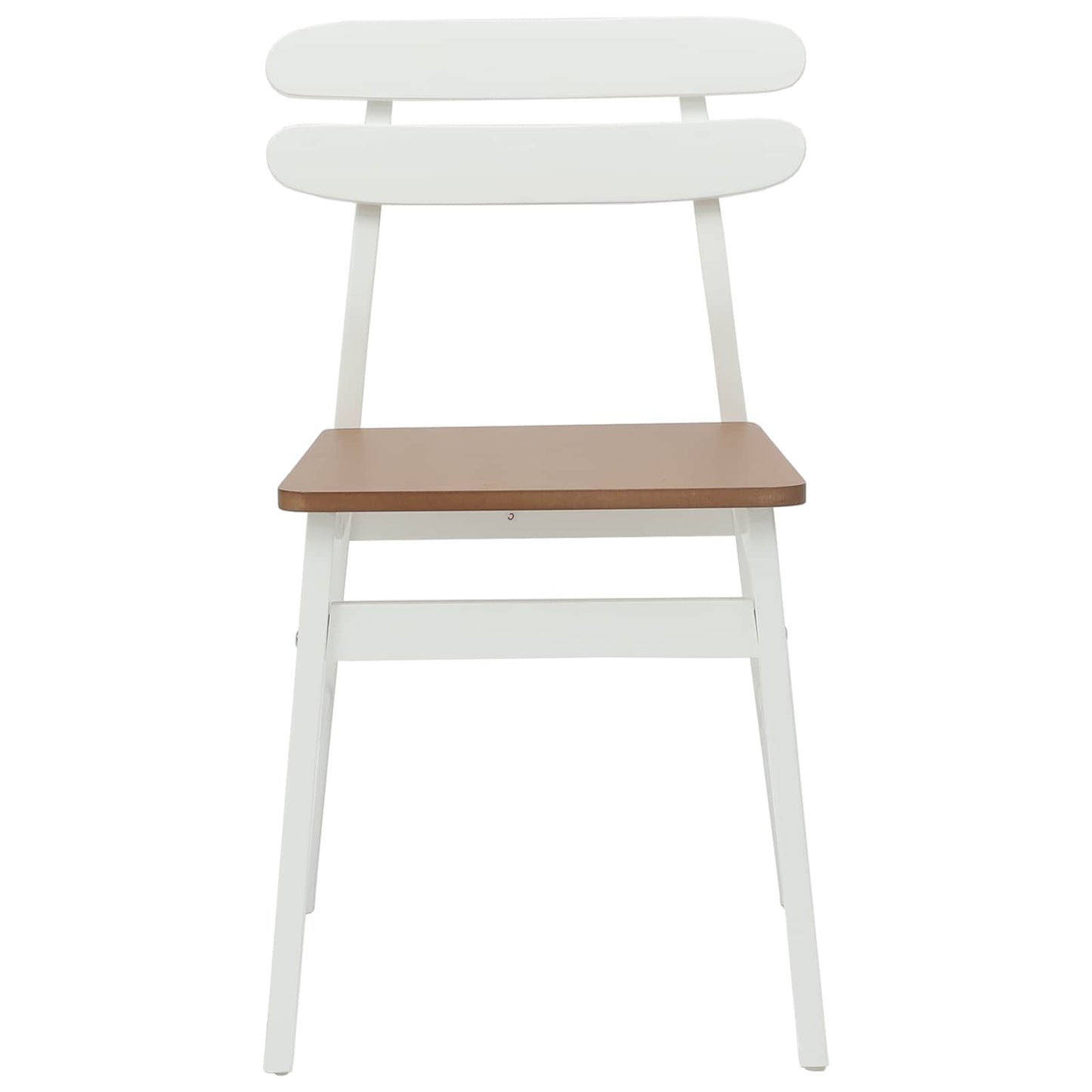 Eetkamerstoel 2 pcs Wit en Natuurlijk Massief Rubberhout is nu te koop bij PeponiXL, paradijselijk wonen!