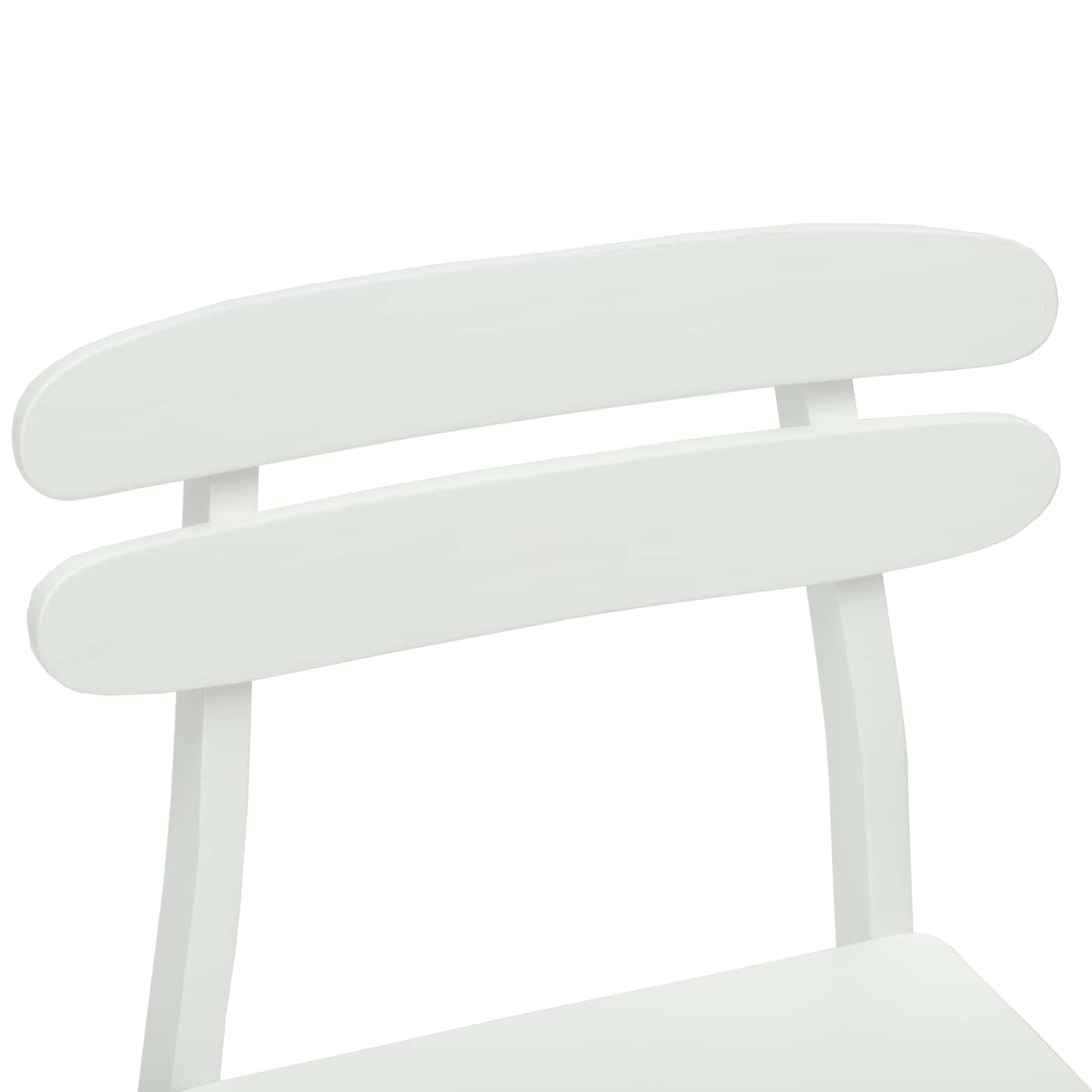 Eetkamerstoel 2 pcs Wit Massief Rubberhout is nu te koop bij PeponiXL, paradijselijk wonen!