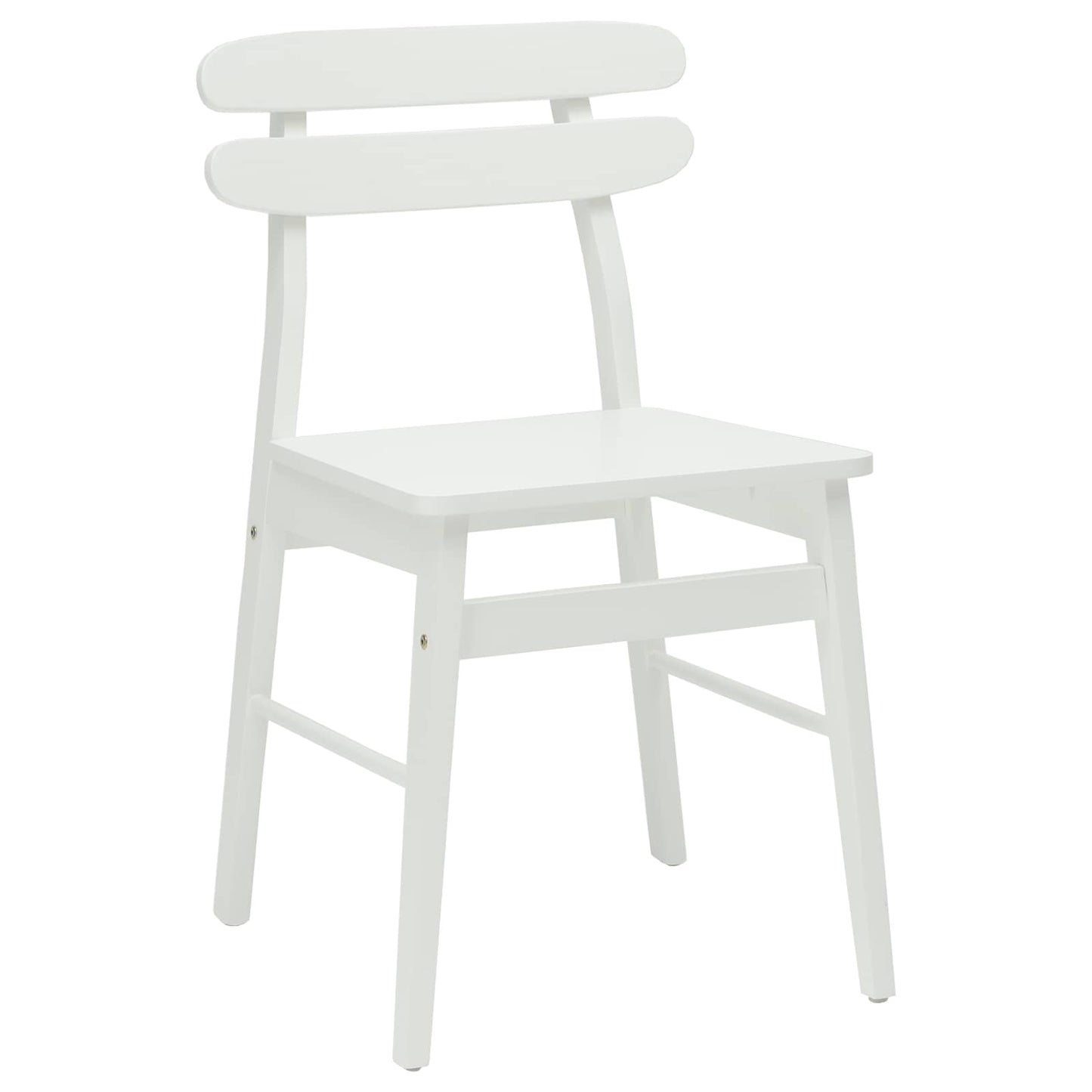 Eetkamerstoel 2 pcs Wit Massief Rubberhout is nu te koop bij PeponiXL, paradijselijk wonen!