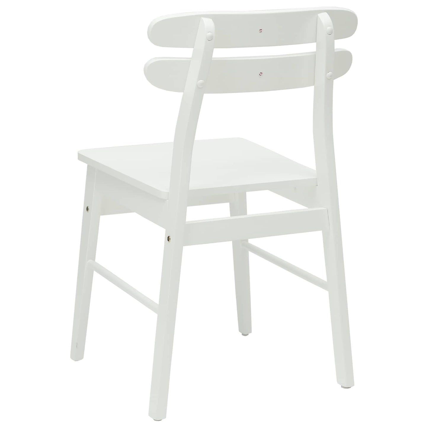 Eetkamerstoel 2 pcs Wit Massief Rubberhout is nu te koop bij PeponiXL, paradijselijk wonen!