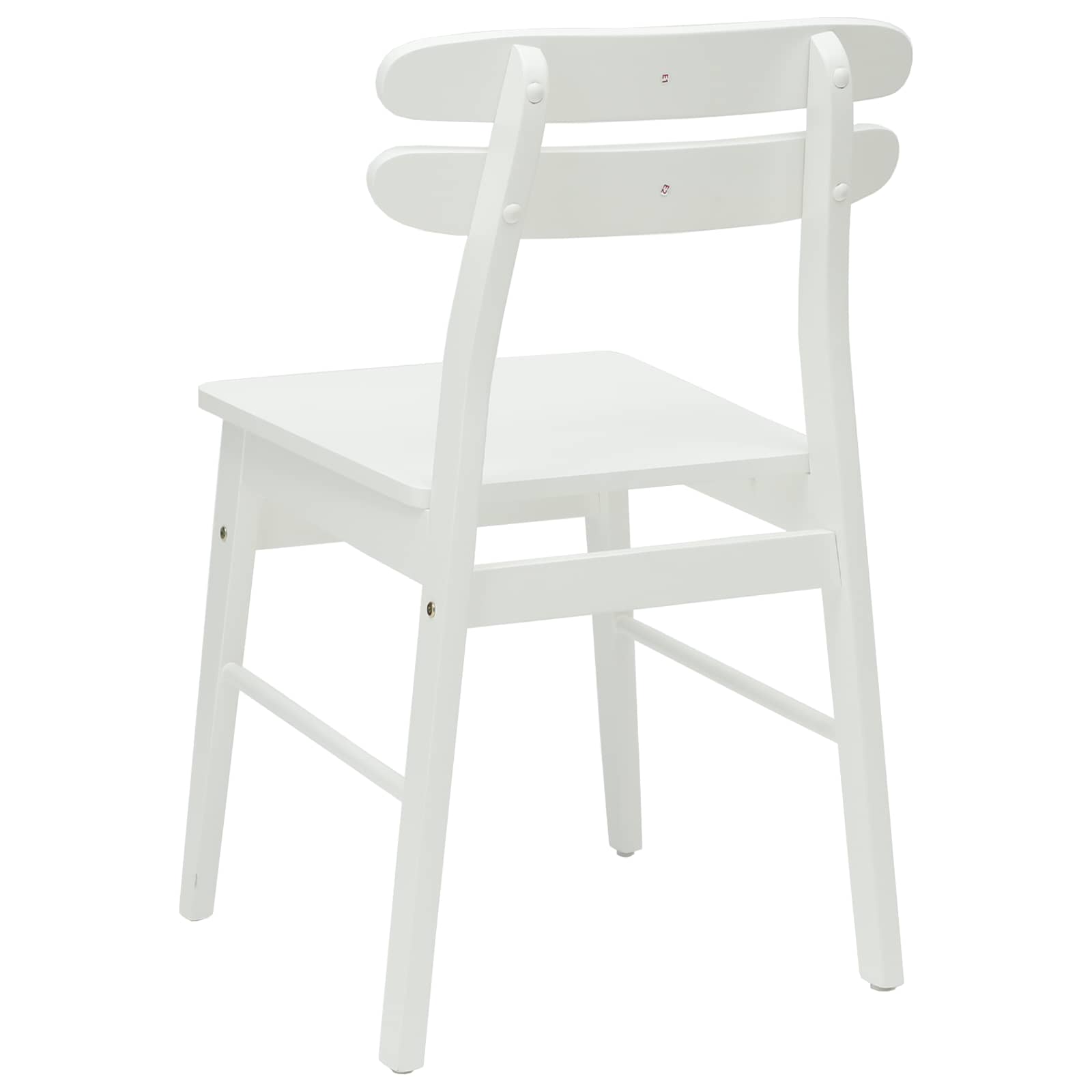 Eetkamerstoel 2 pcs Wit Massief Rubberhout is nu te koop bij PeponiXL, paradijselijk wonen!