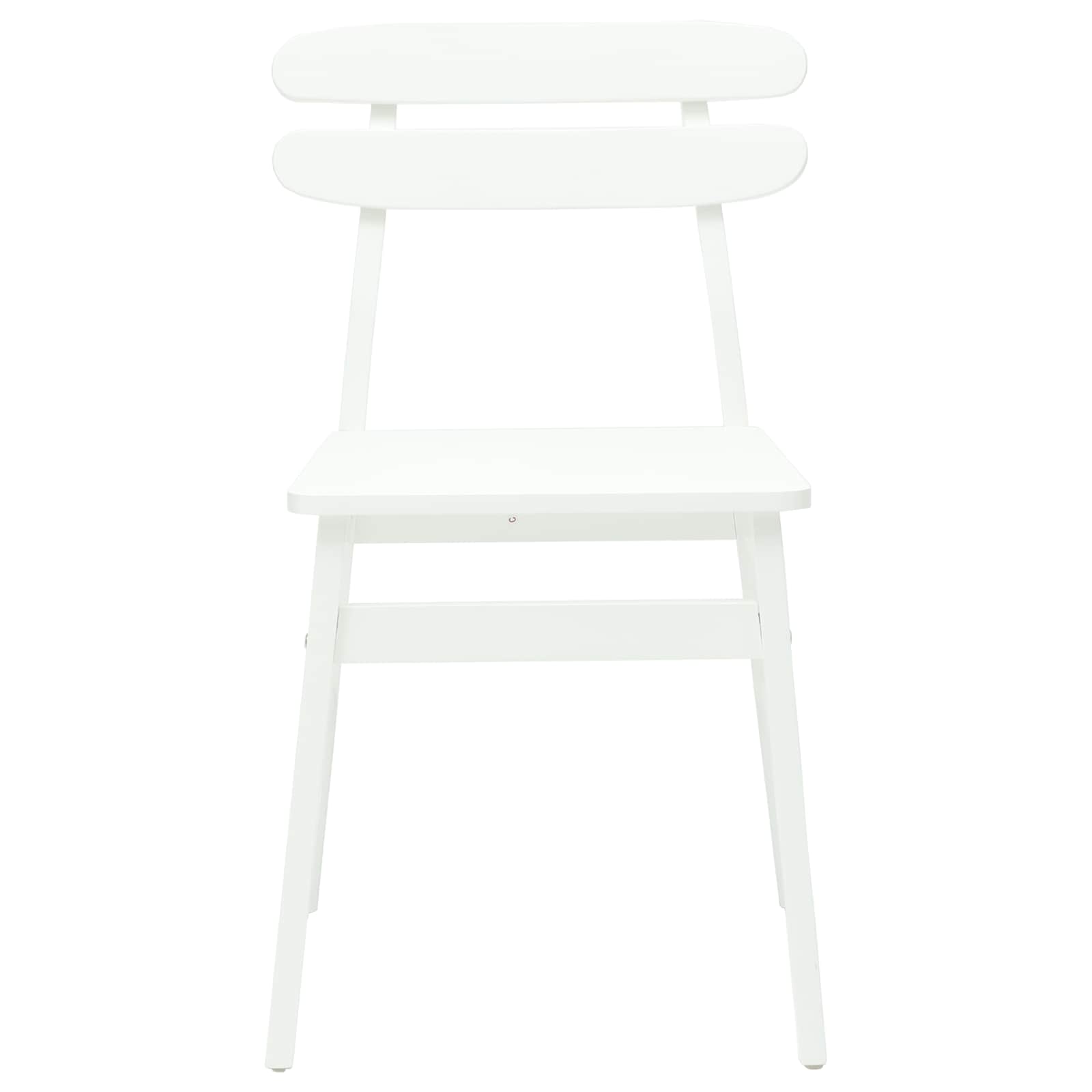 Eetkamerstoel 2 pcs Wit Massief Rubberhout is nu te koop bij PeponiXL, paradijselijk wonen!